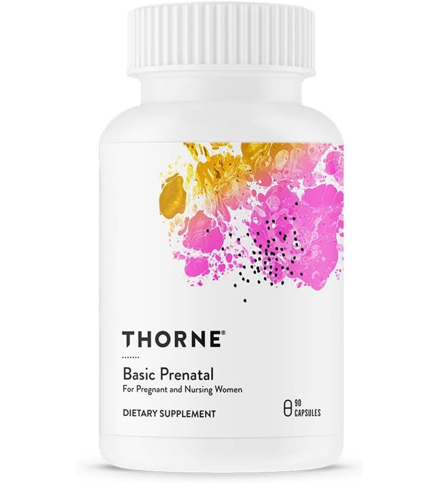 THORNE Basic Prenatal or Pregnant and Nursing Women - 90 Capsules - Buy Online on GoSupps.com