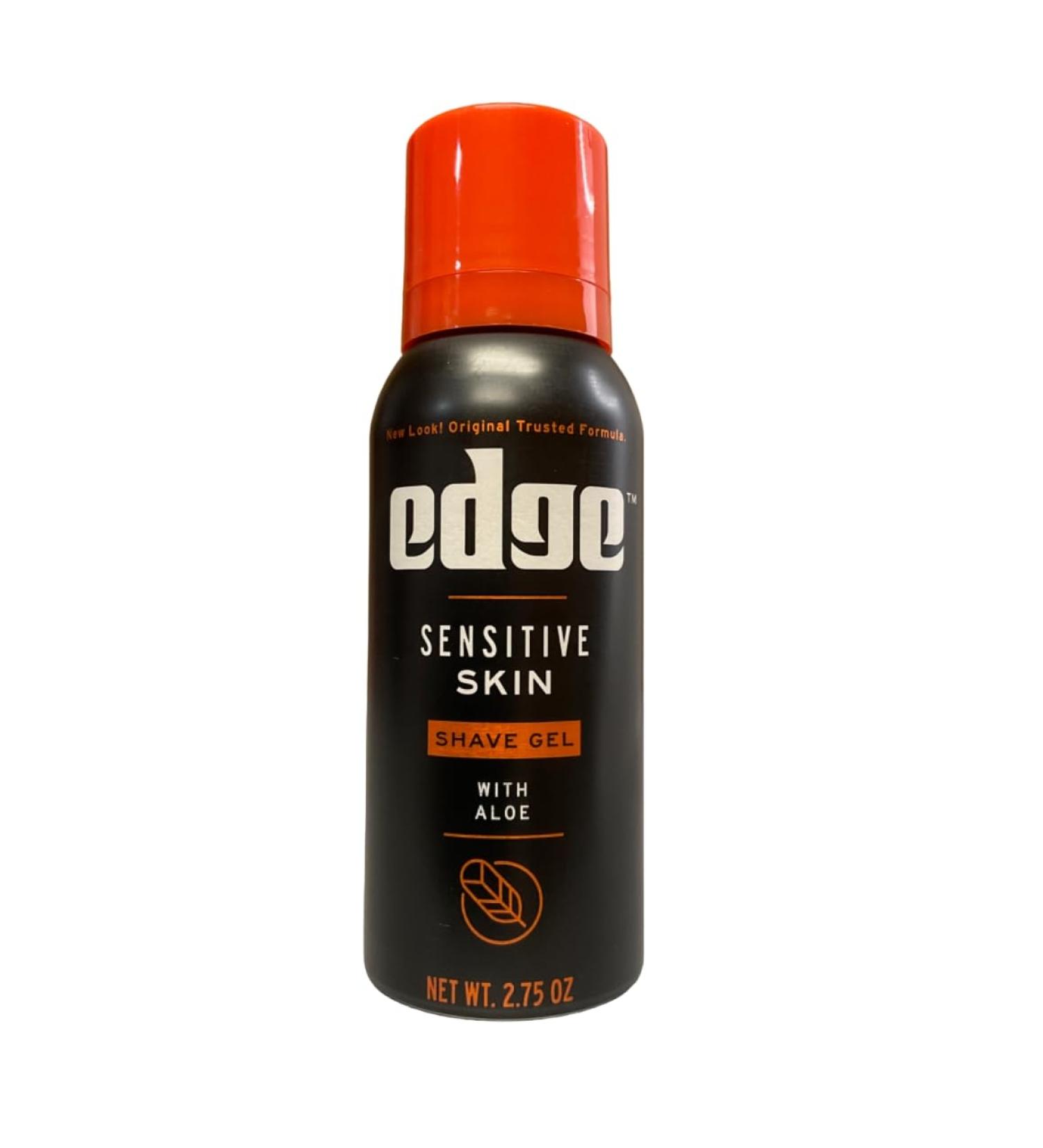 EDGE Sensitive Skin Shave Gel - Travel Size 2.75 oz | Gentle Shaving for Sensitive Skin - Shop Internationally - Buy Online on GoSupps.com