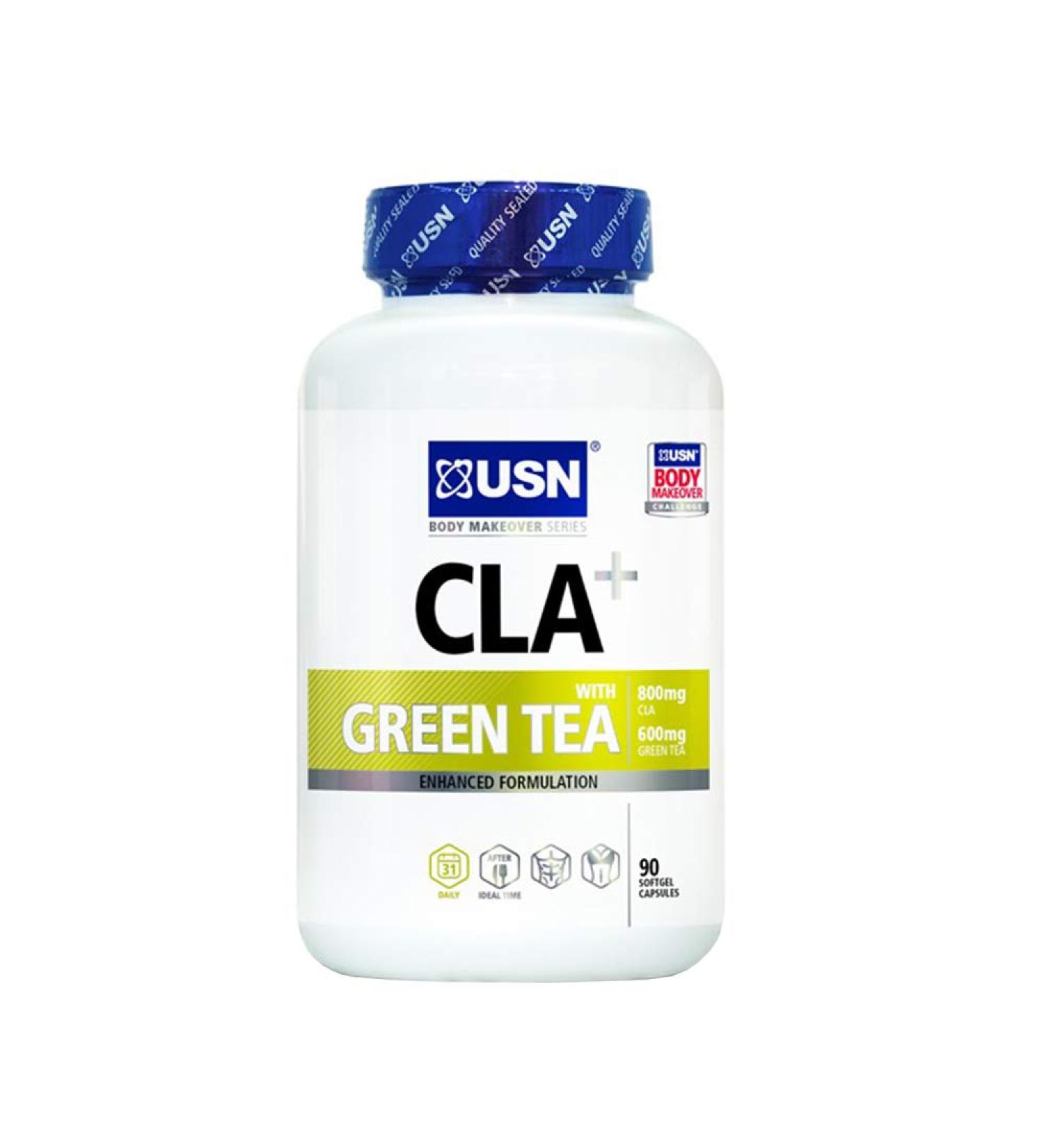 USN CLA Green Tea Weight Loss Supplement - 90 Soft Gel Capsules - Buy Online on GoSupps.com