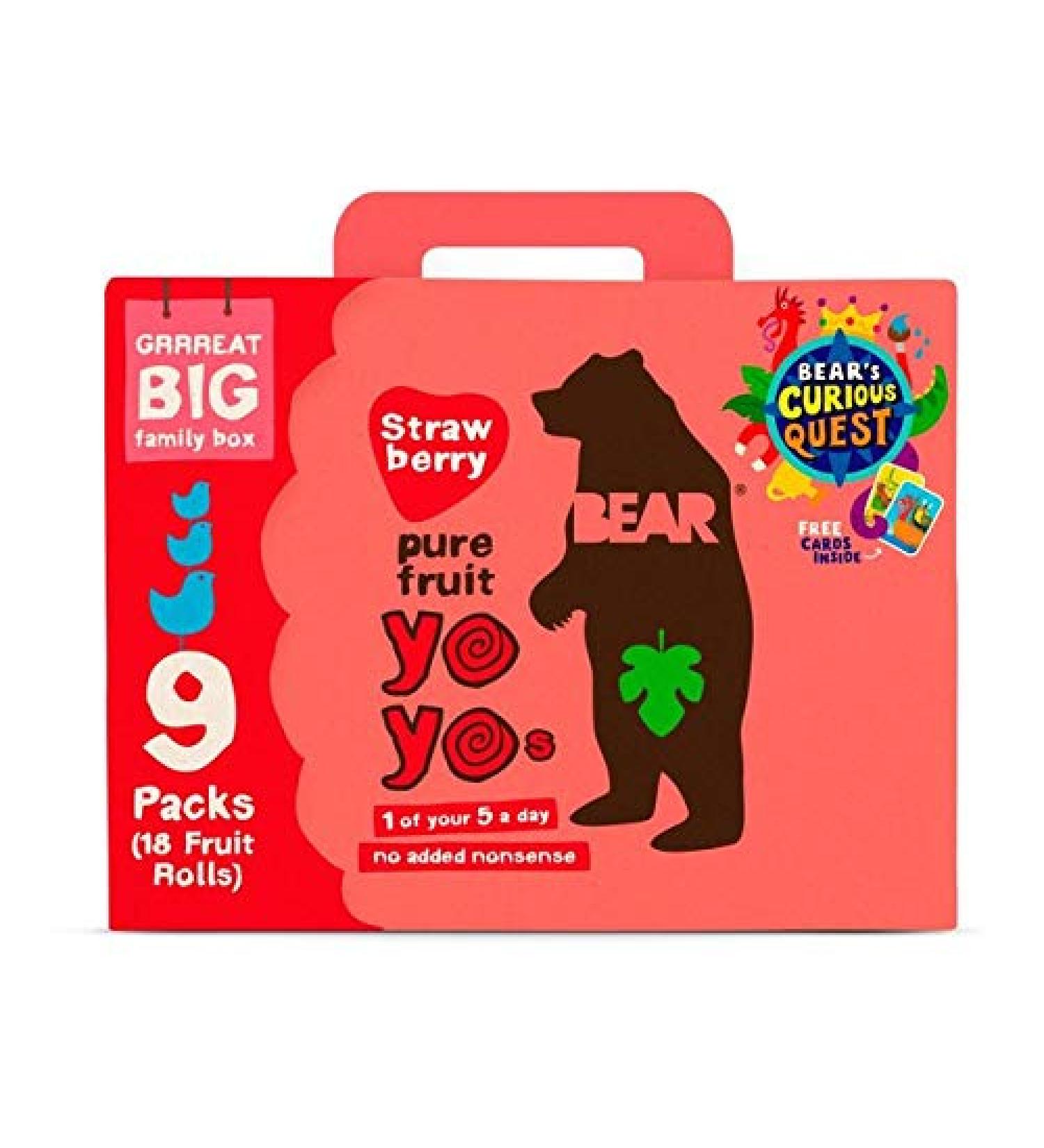 BEAR Bear Yoyos Porter Fruit Pack Strawberry Family 9 x 20 g