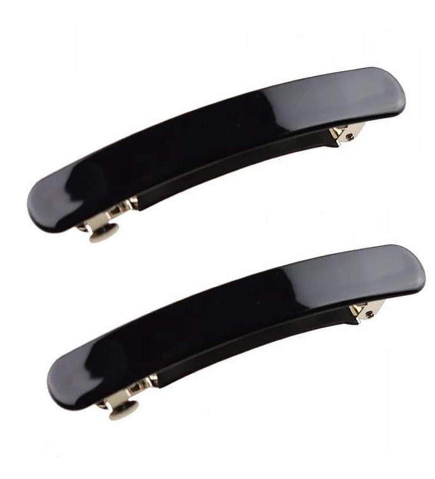 2 Pack Black Metal Spring Clips French Barrettes for Chic Styling - Buy Online on GoSupps.com