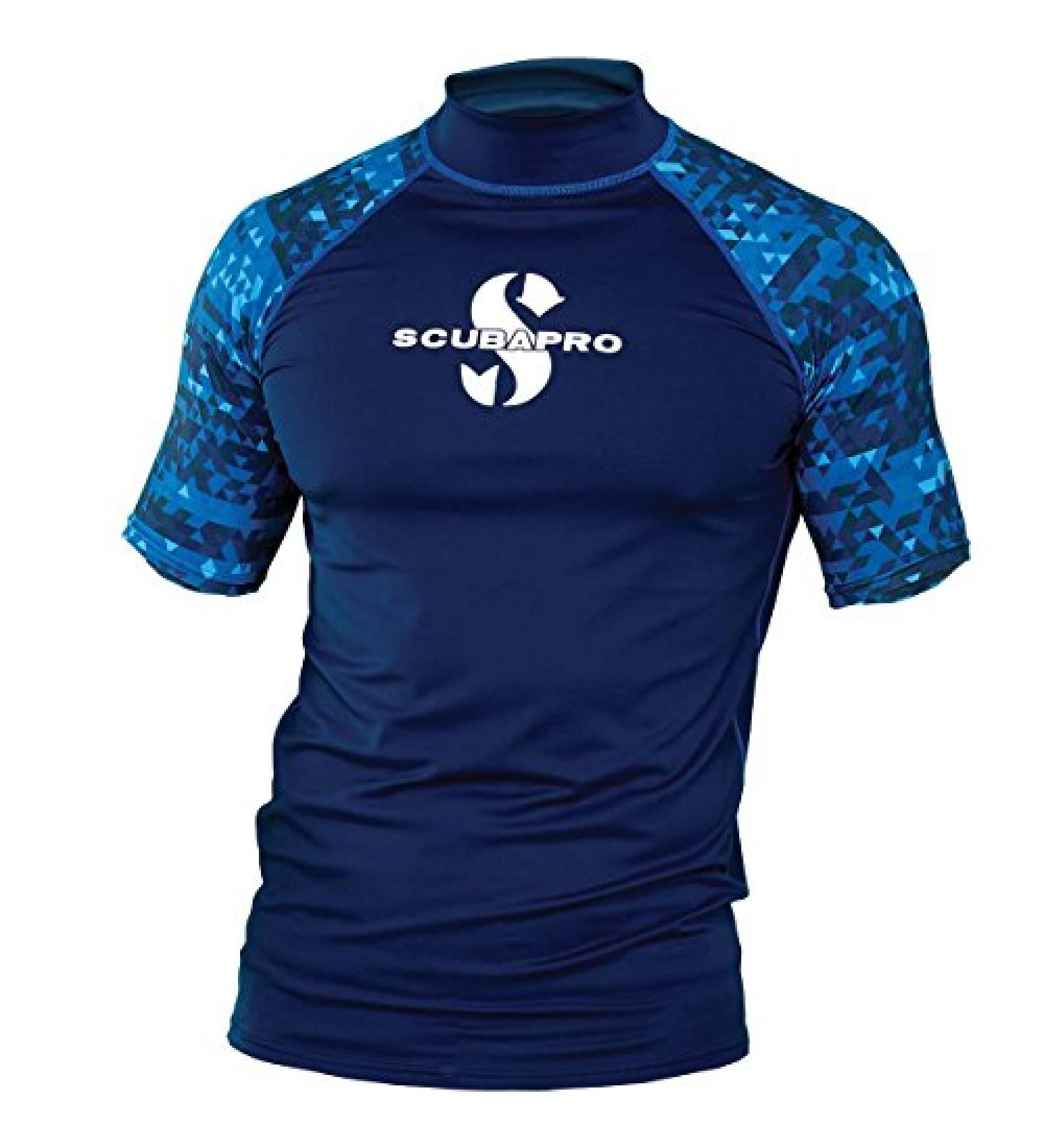 Scubapro Men's UPF 50 Short Sleeve Rash Guard Aegean X-Large