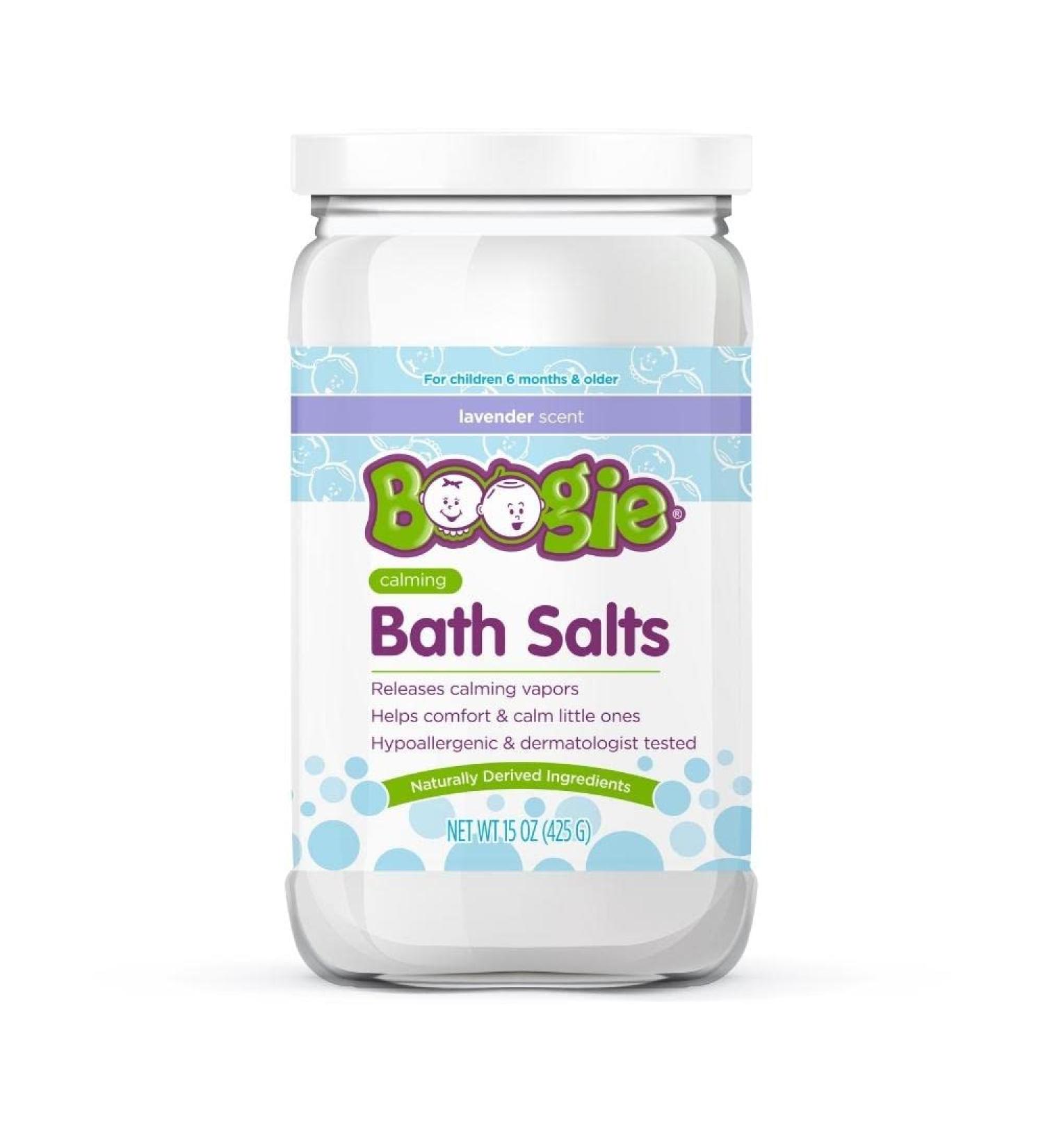 Boogie Fizzies Kids Bath Salts Calming Lavender Bath Salts by The Makers of Boogie Wipes | Natural Essential Oils | 15 oz - Buy Online on GoSupps.com