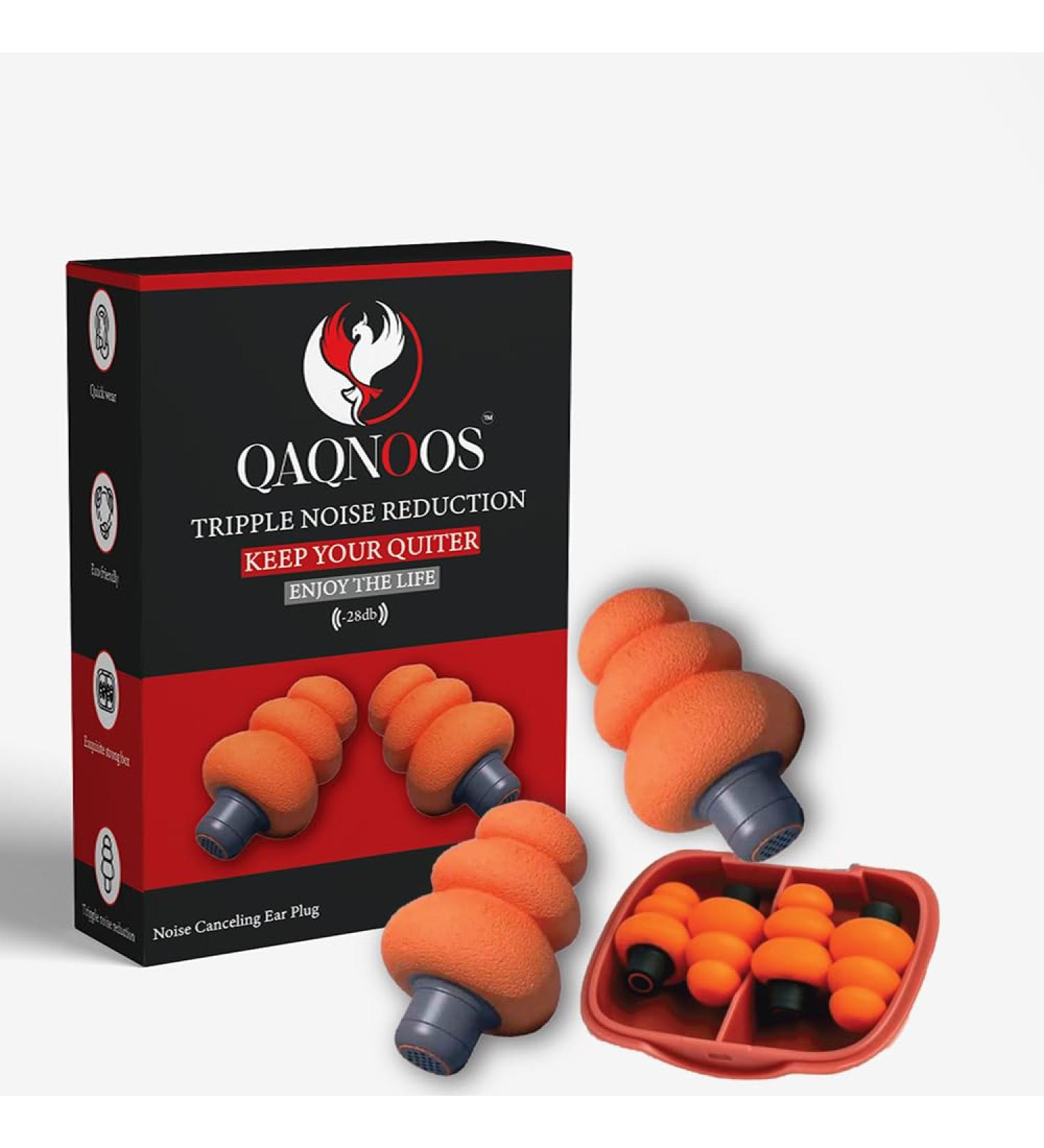 2 Pairs Foam Ear Plugs for Sleep - NRR 28dB Comfortable Noise Reduction Earplugs for Concerts & Motorcycles - 3 Layers Spiral Design - Buy Online on GoSupps.com
