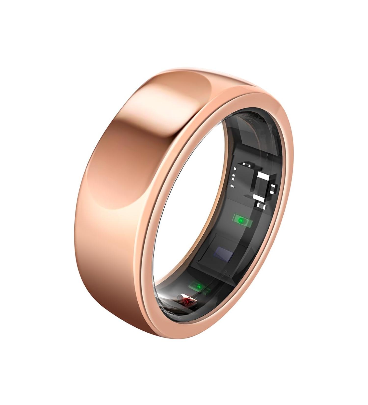 2024 Fitness Women Gold Smart Ring - Bluetooth 5.1 Blood Oxygen Monitoring Health Tracker for Heart Rate Monitor Sleep Pedometer Body Temperature IPX8 Fit iOS&Android 9