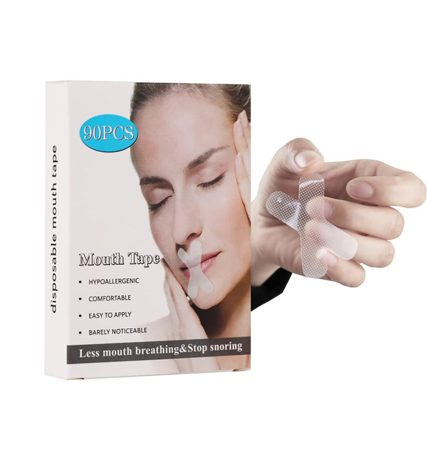 Sleep Strips 90 Pcs | Gentle Mouth Tape for Better Nose Breathing, Improved Nighttime Sleeping, Instant Snoring Relief - Buy Online on GoSupps.com