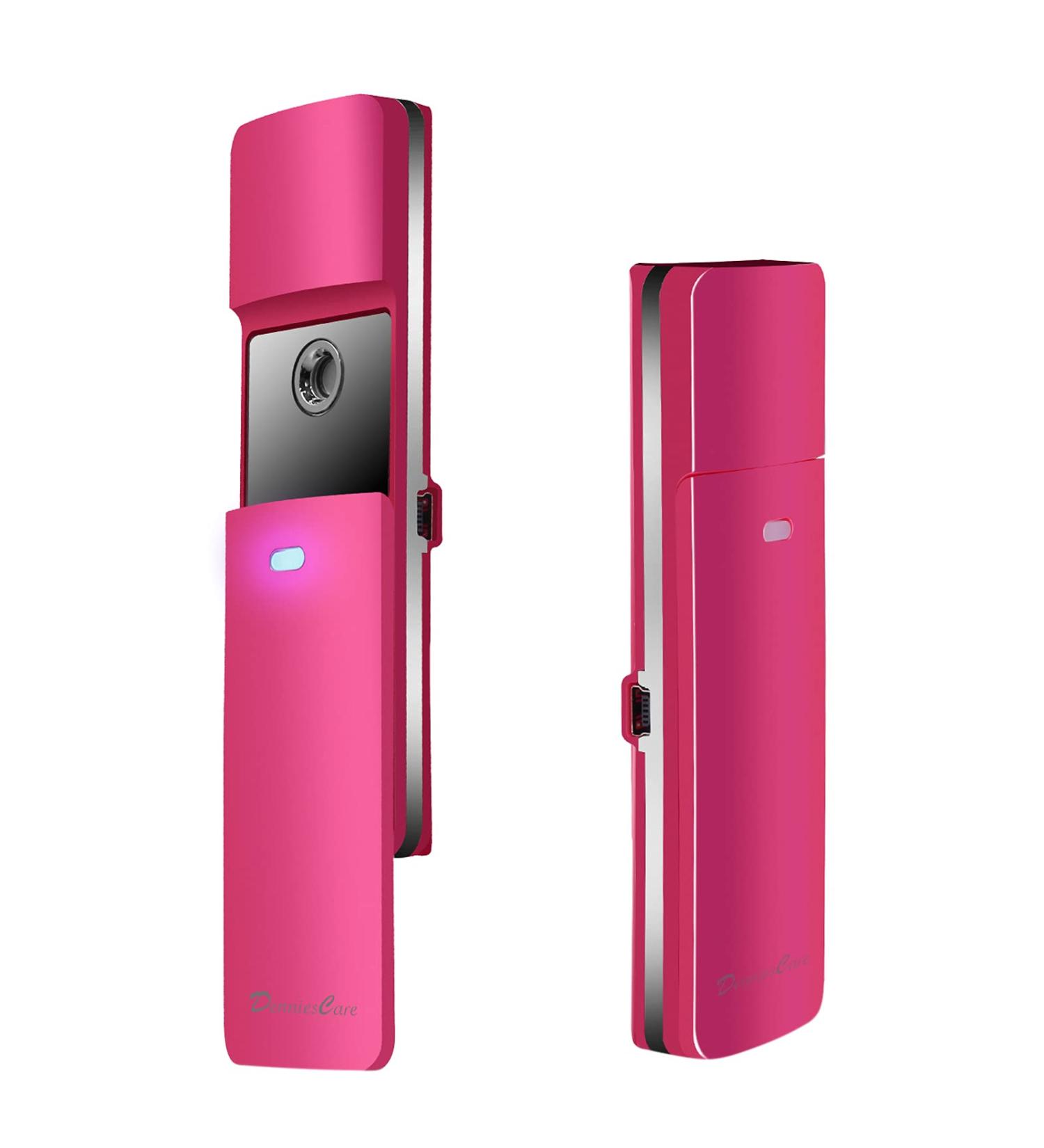 DenniesCare Nano Mister - Cool Mist Facial Sprayer for Lash Extensions | USB Rechargeable Mini Face Steamer in Rose Red - Buy Online on GoSupps.com