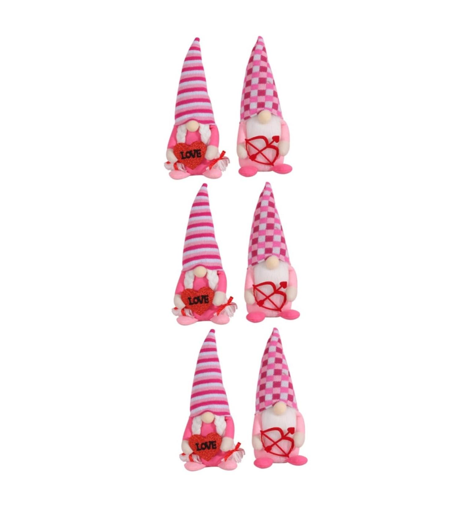 Alipis 6 Pcs Valentine Gnome Bride Cupid Valentines Gnomes Plush Gnome Ornaments Lovers As Shownx3pcs 8x7x26cm x3pcs - Buy Online on GoSupps.com