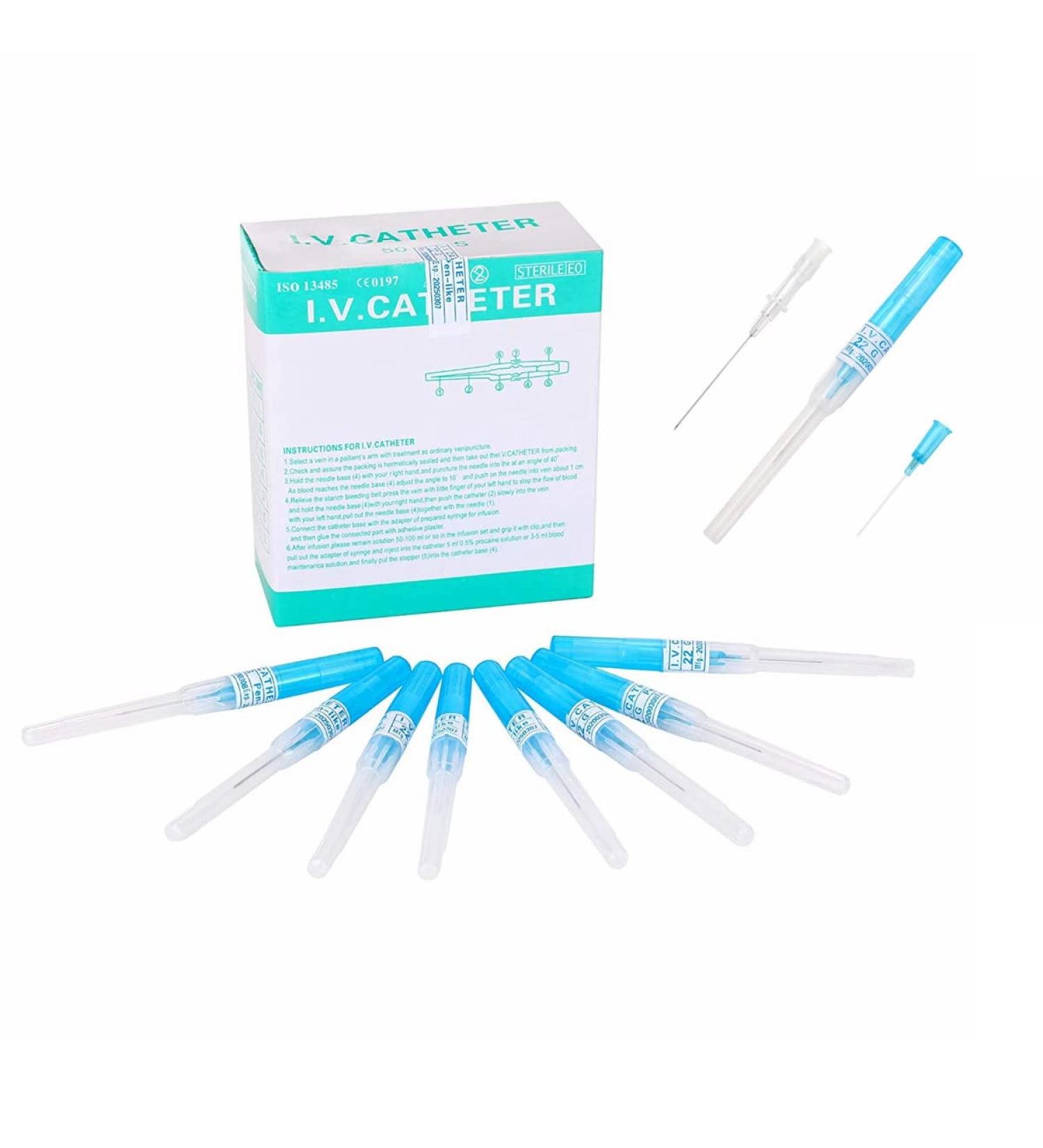 50PCS 22G Stainless Steel Hollow Body Piercing Needles - Disposable IV Catheter Needles for Ear, Nose, Belly, Navel & Nipple Piercing - Buy Online on GoSupps.com