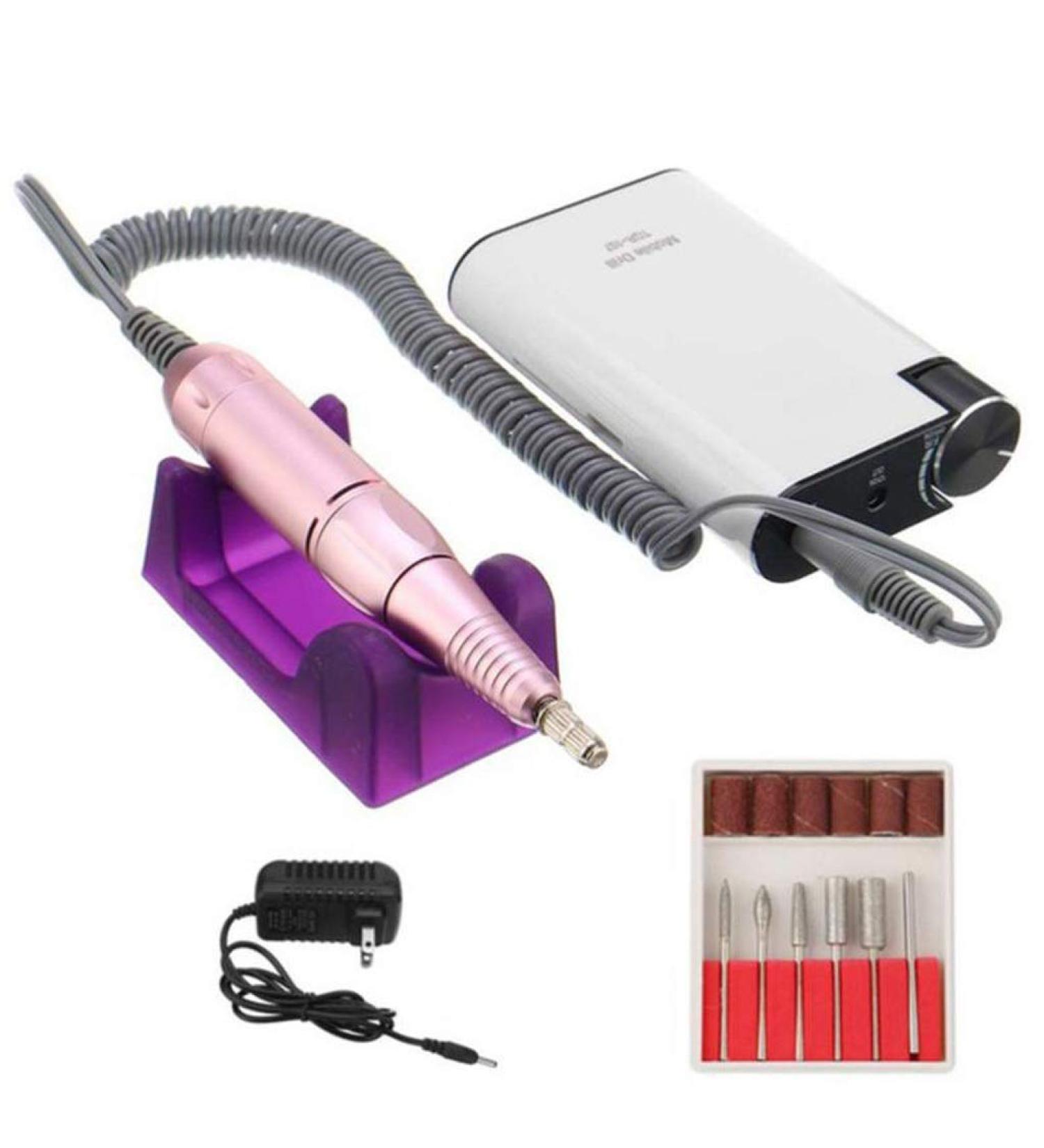 Professional Nail Drill Machine 35000RPM Electric Nail Drill Rechargeable Efile Nail Drill for Acrylic Gel Nails Portable Pedicure Drill Set Nail Buffer Manicure Pedic White - Buy Online on GoSupps.com