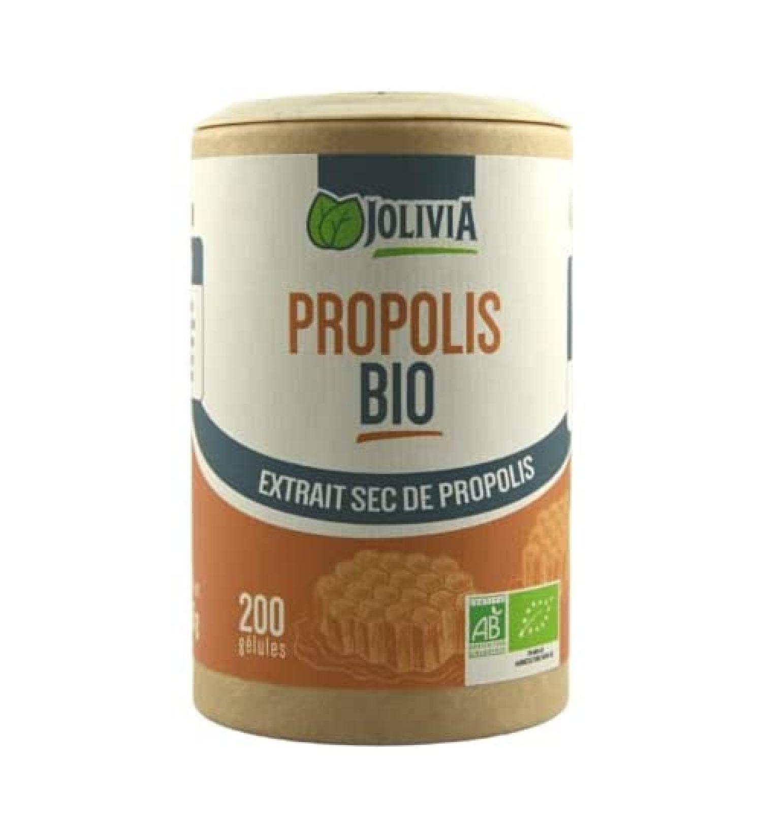 Propolis Bio Extract - 200 Vegetable Capsules 250 mg | Capsule Size | Food Supplement | Vegan | Made in France