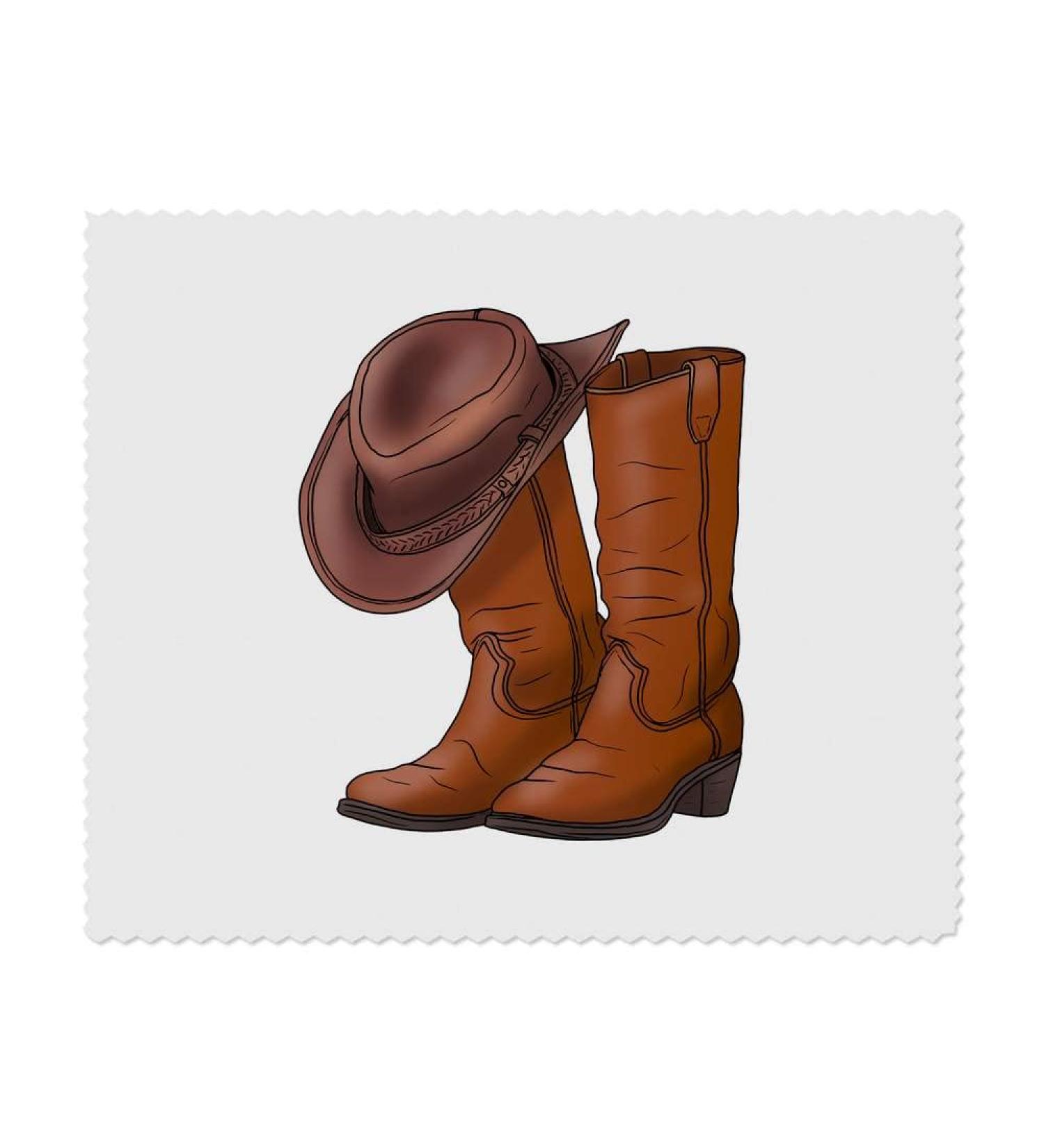 Shop 2 x Cowboy Boots & Hat Microfiber Lens/Eyeglass Cleaning Cloths - Perfect for Eyewear Care | International Shipping Available - Buy Online on GoSupps.com