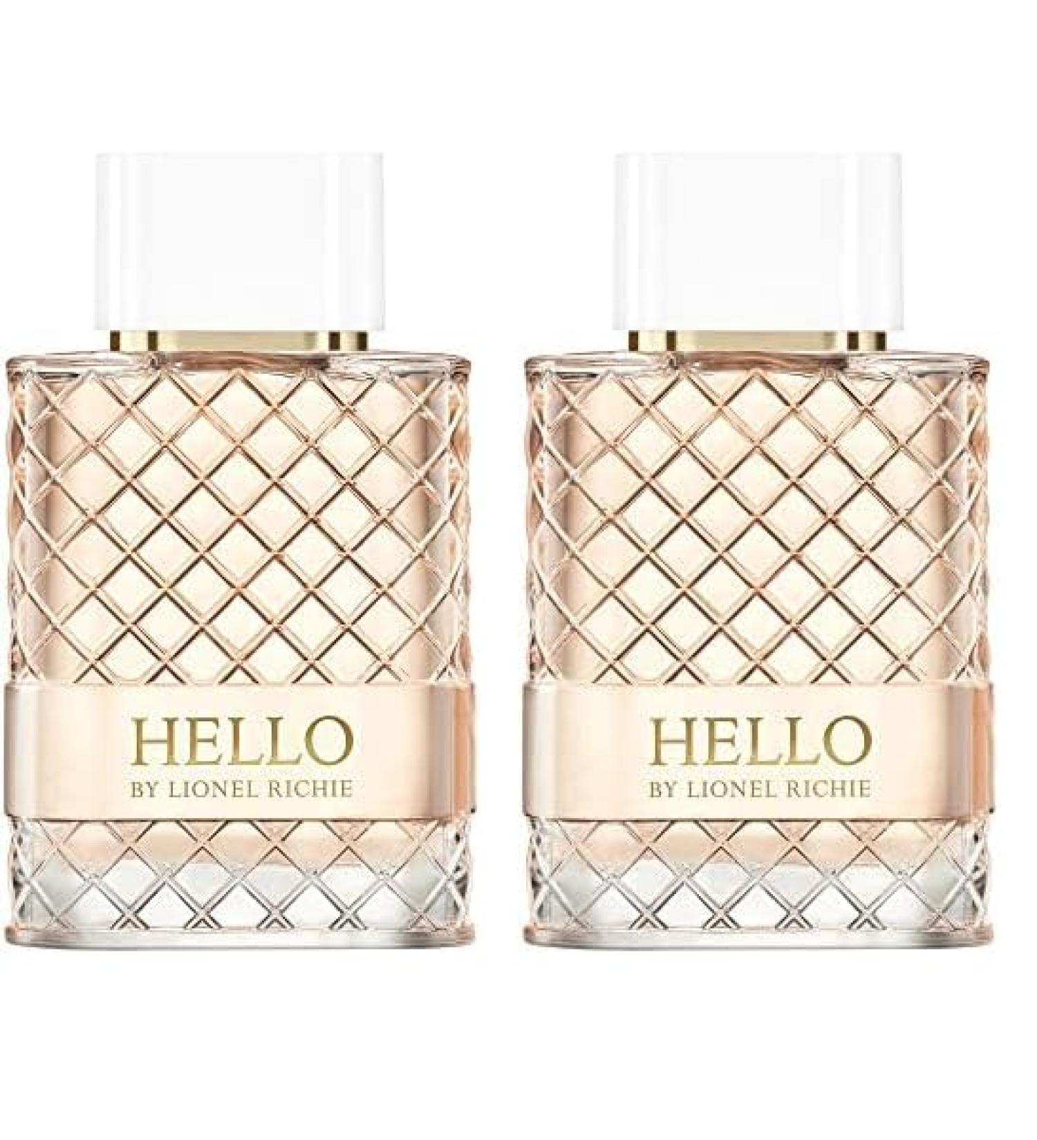 Lionel Richie Hello for Women - A Lush Sweet And Indulgent Fragrance - Light Romantic Floral Chypre Eau De Toilette With Notes Of Pear And Jasmine - Fresh Feminine Long Lasting Scent - 3.4 oz 3.4 Ounce (Pack of 2) - Buy Online on GoSupps.com