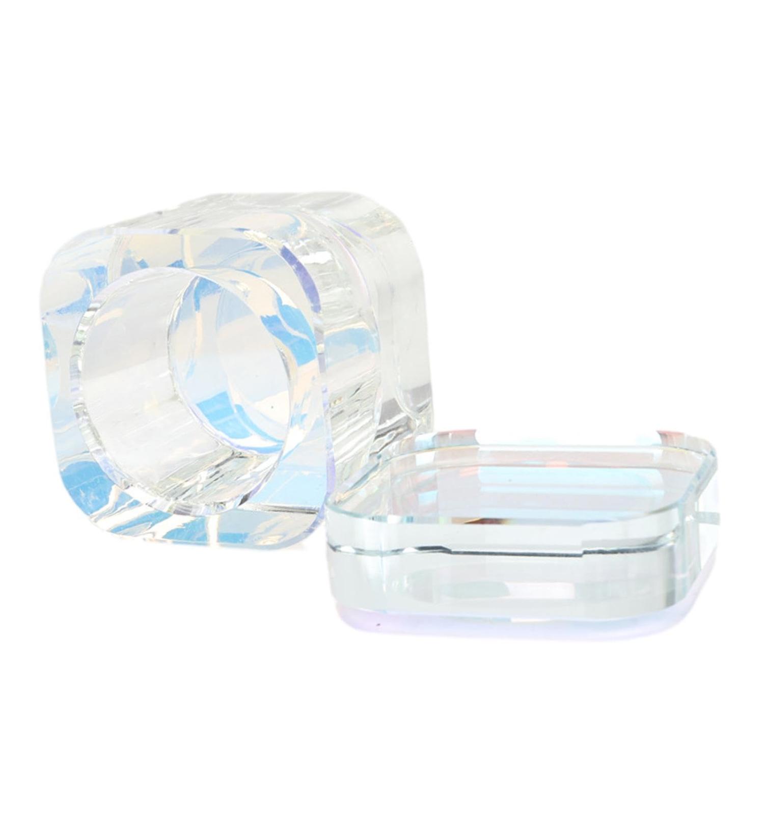 Generic Nail Art Liquid Dish with Lid Bowl Cup Practical Reusable Light Blue - Buy Online on GoSupps.com