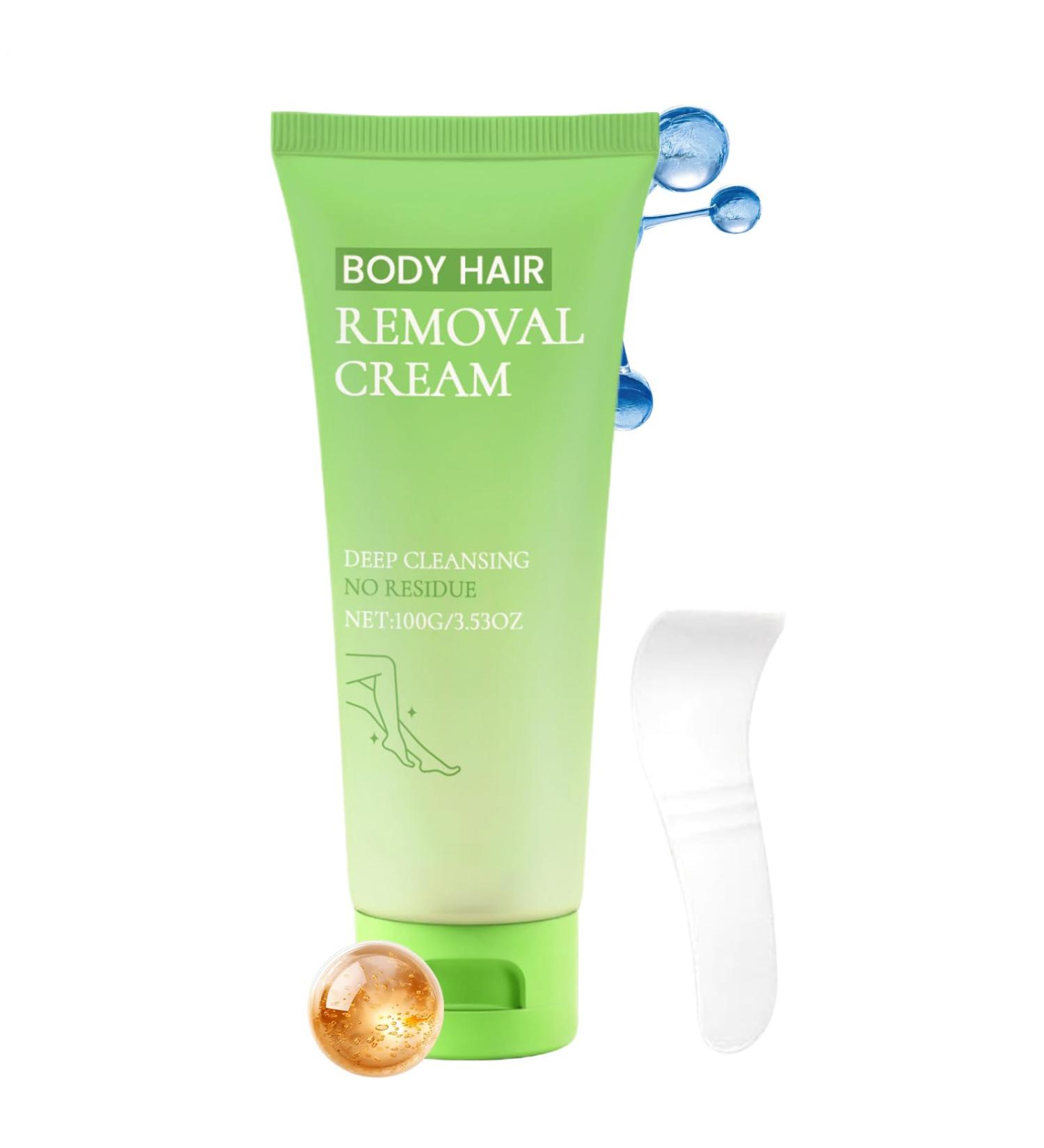 Hair Removal Cream 100g of Hair Removal Cream with Spatula - Fast and Gentle Hair Removal Without Shaving for Personal Use by Women and Men Body Face Pubic Hair Legs and Underarms - Buy Online on GoSupps.com