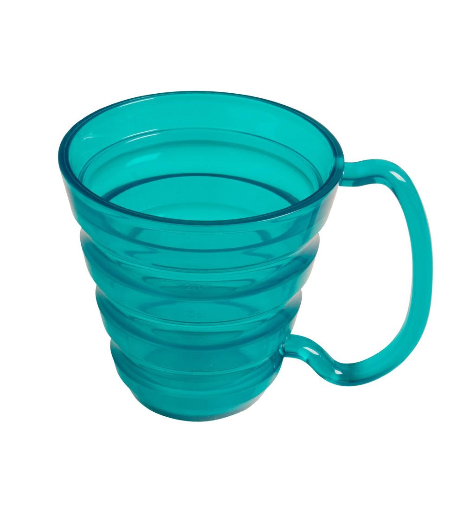 SP Ableware Ergo Mug with Extra Wide Handle and Bumpy Surface - Blue Translucent | 745740000 - Buy Online on GoSupps.com