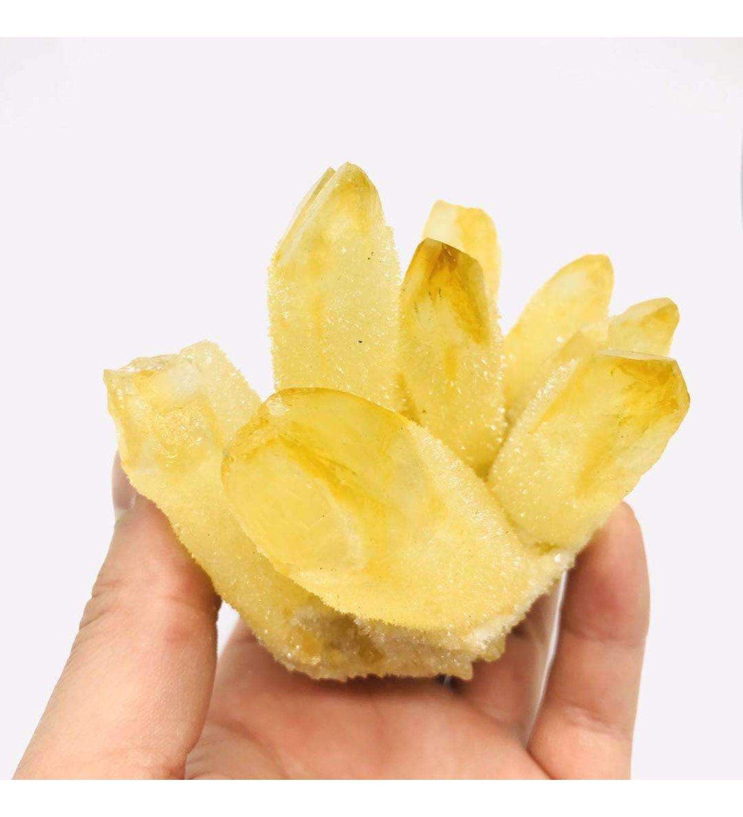 1pc 400g-500g Orange Natural Yellow Phantom Quartz Stone Cluster Crystal Cluster Decor - Buy Online on GoSupps.com
