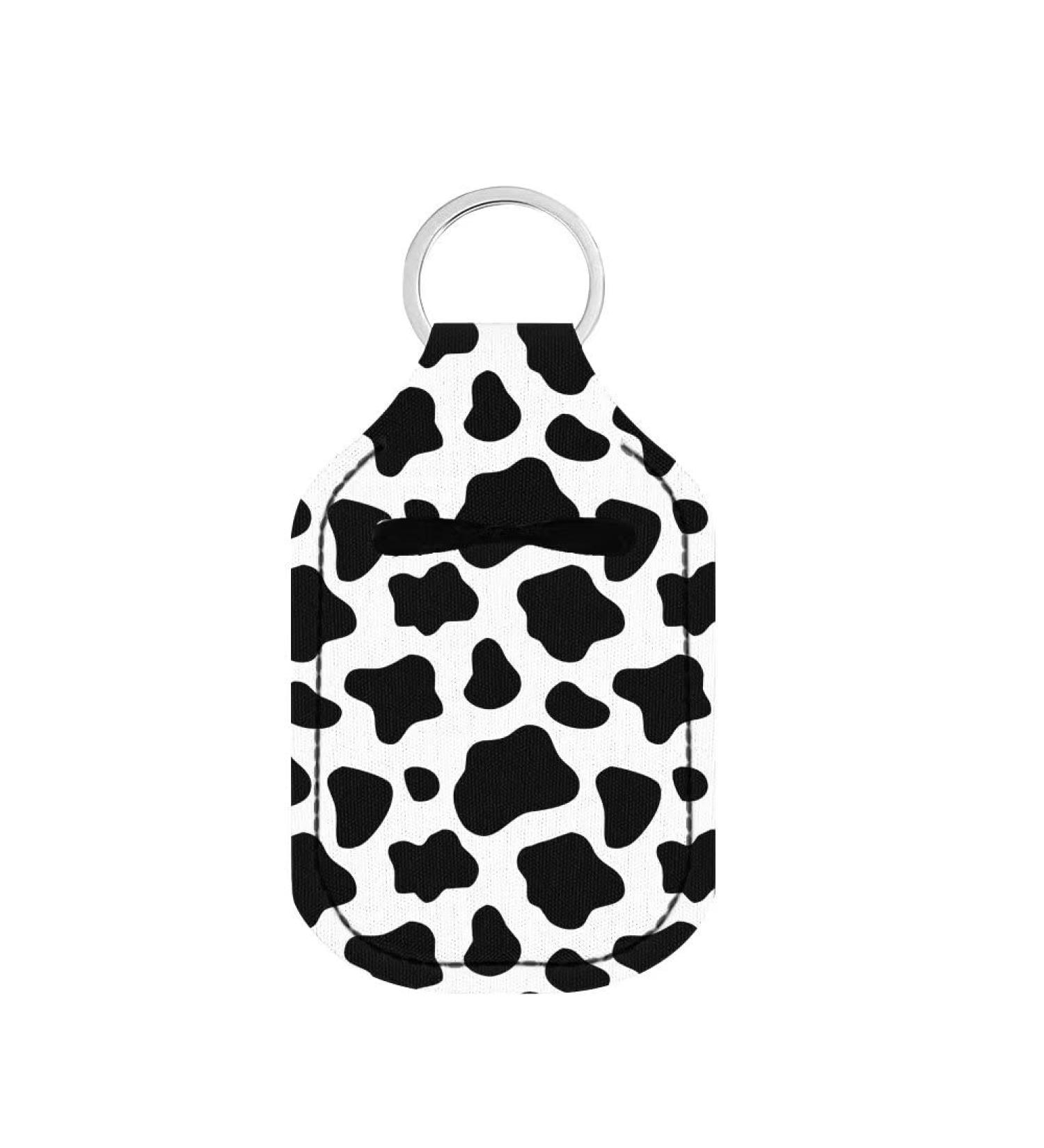 FKELYI Cute Cow Print Hand Sanitizer Holder Keychain - Empty Travel Size Bottle for Liquid Lotion Toiletry - Buy Online on GoSupps.com