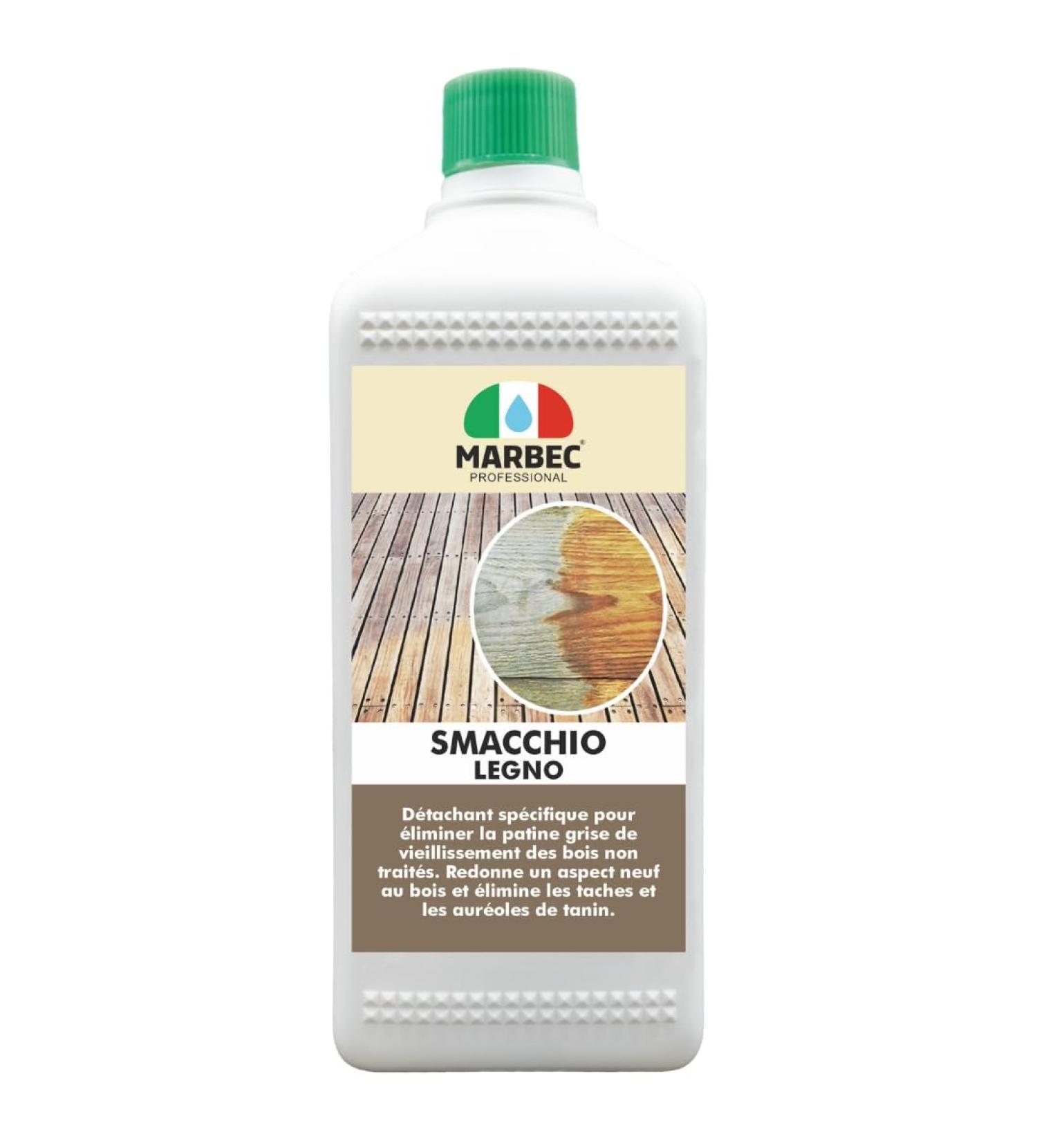 MARBEC SMACCHIO LEGNO 1LT SMACCHIO LEGNO is used to remove stains from the gray patina of aging wood. Removes stains and tannin halos. - Buy Online on GoSupps.com