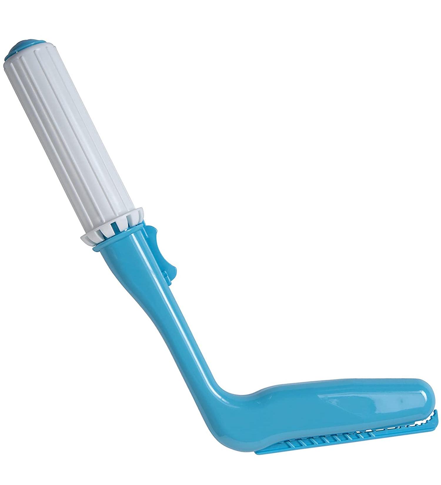 Maddak Self Wipe Bathroom Toileting Aid - Long Reach Comfort Wipe (9.75 Inches) - Autoclavable, Blue/White - Buy Online on GoSupps.com