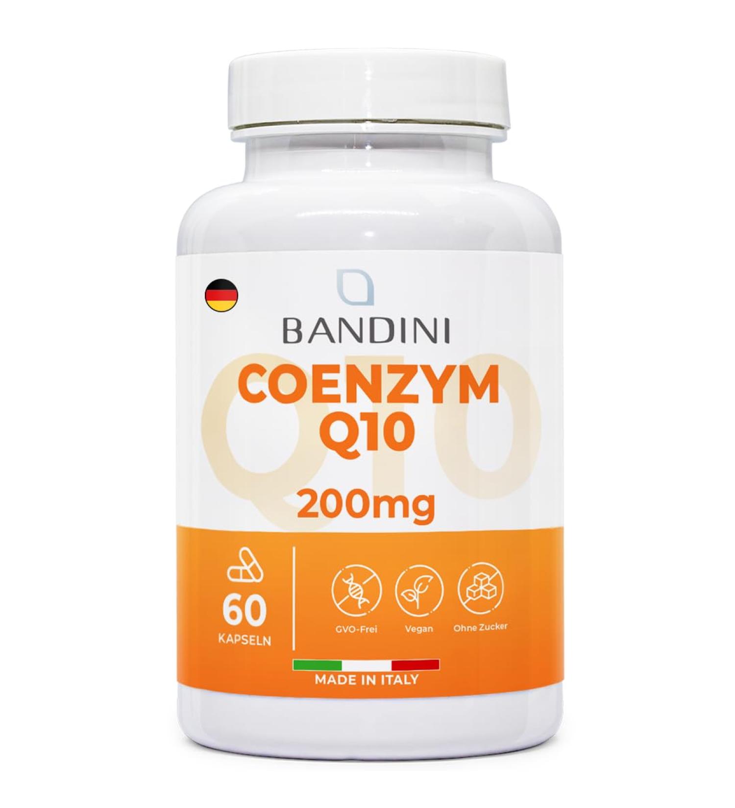 Buy Bandini Coenzyme Q10 - 200mg per Capsule 60 Count | High Quality GVO-Free No Additives | Supports Energy & Heart Health | Shop Global - Buy Online on GoSupps.com