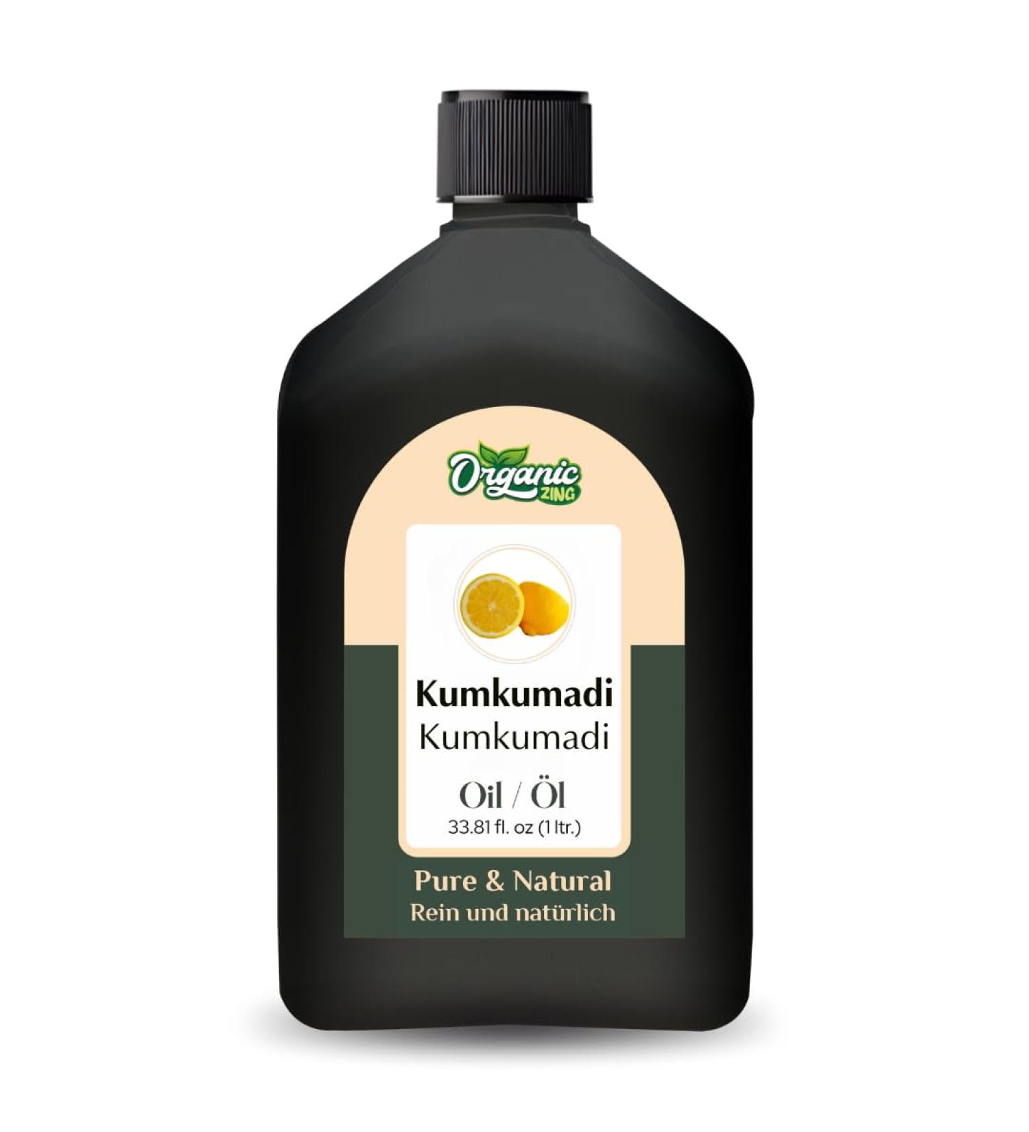 ORGANIC ZING Organic Zing Kumkumadi Oil (Crocus Sativus) - Pure and Natural Carrier Oil for Skin Care and Massage - 1000ml
