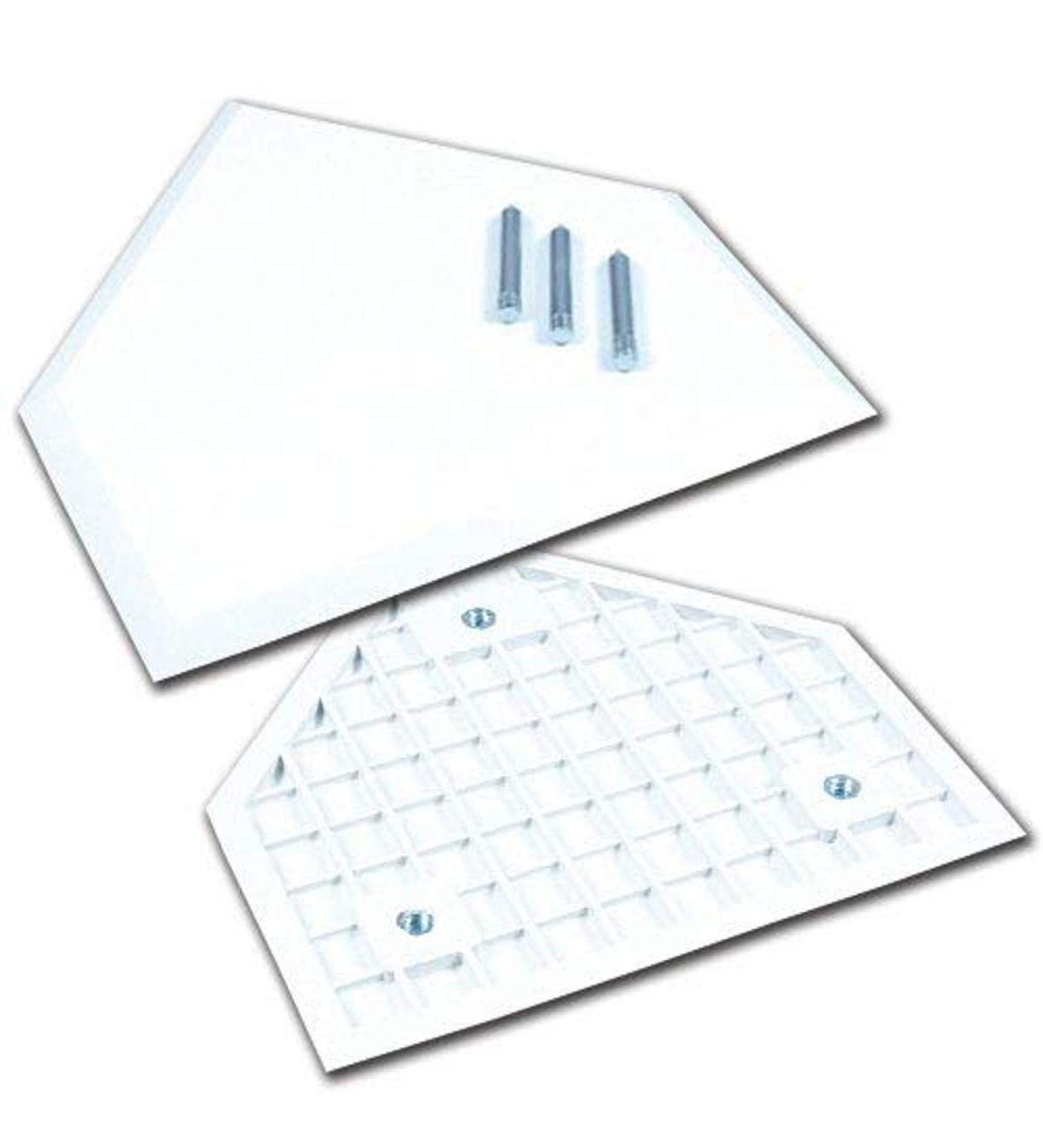 Champro 3 Spike Home Plate (White), 1/2''