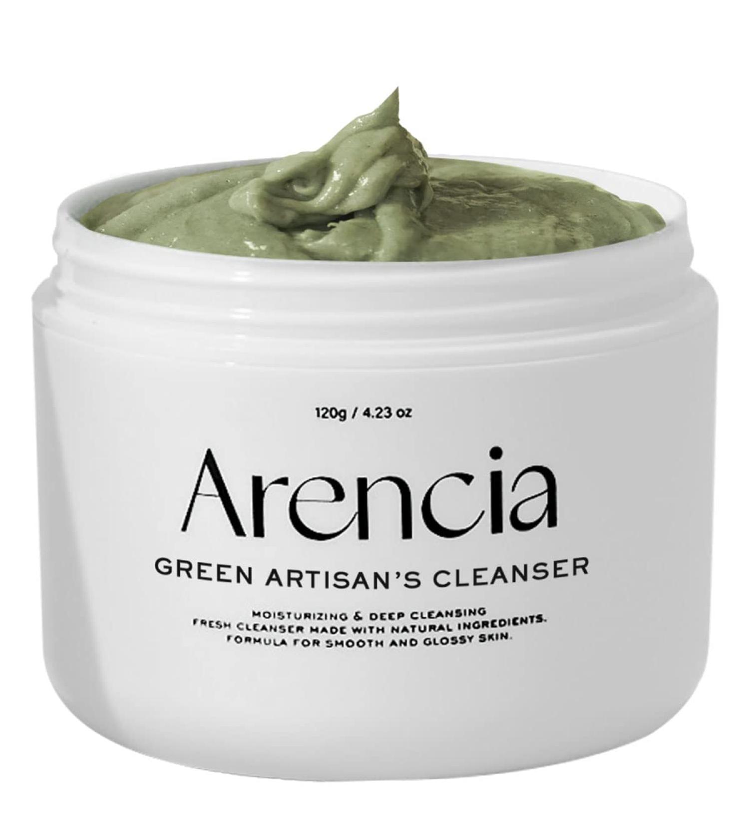 ARENCIA Green Rice Cake Cleanser 4.23oz - Moisturizing & Brightening with Rice Water, Rice Powder & Green Tea - Natural Vegan Korean Mochi Cleanser - Buy Online on GoSupps.com