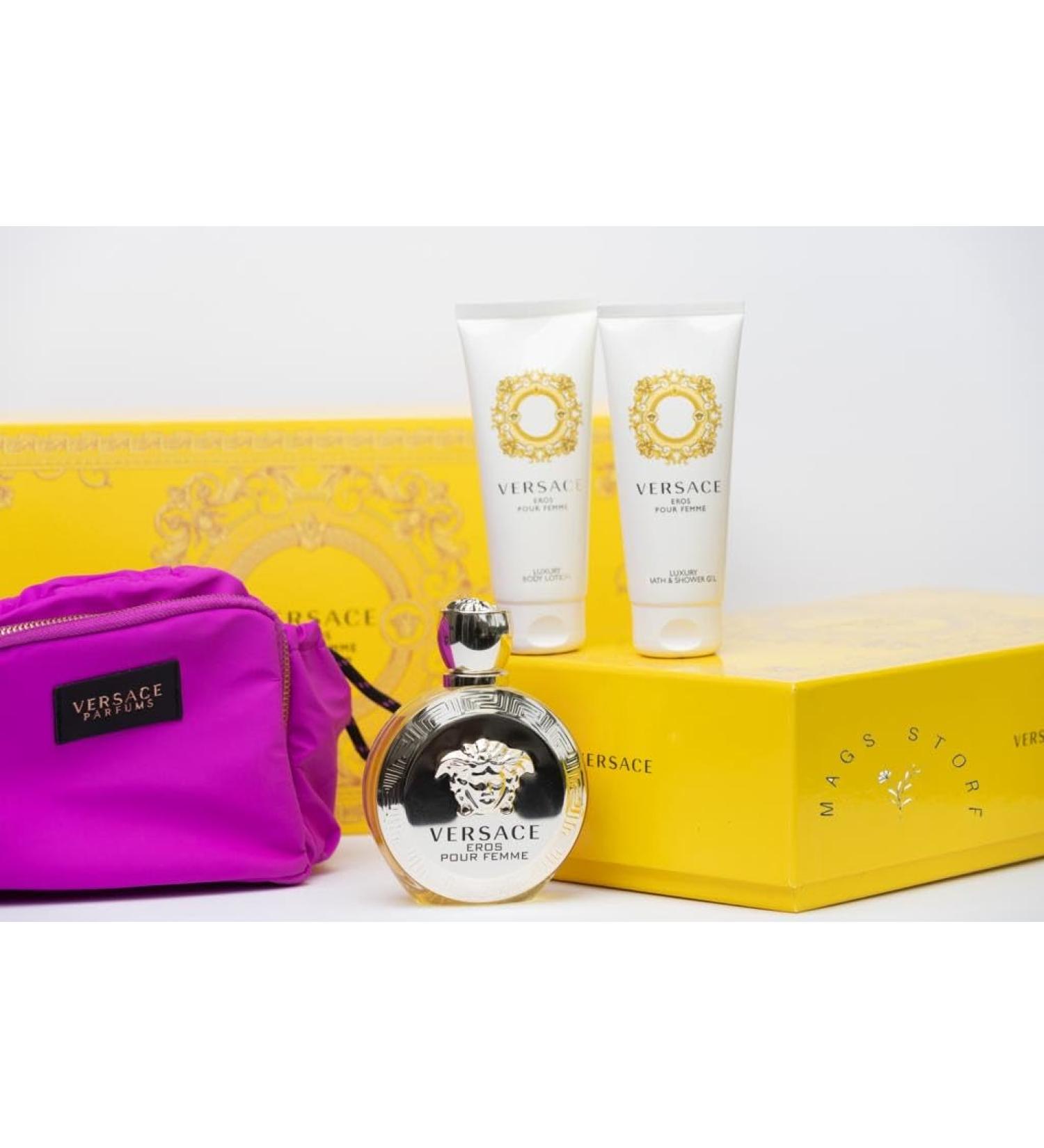 EAU DE PARFUM4PC SET(3.4oz edp sp 3.4oz B/L 3.4oz S/G Make up Case). Pour Femme Gift Set - Buy Online on GoSupps.com