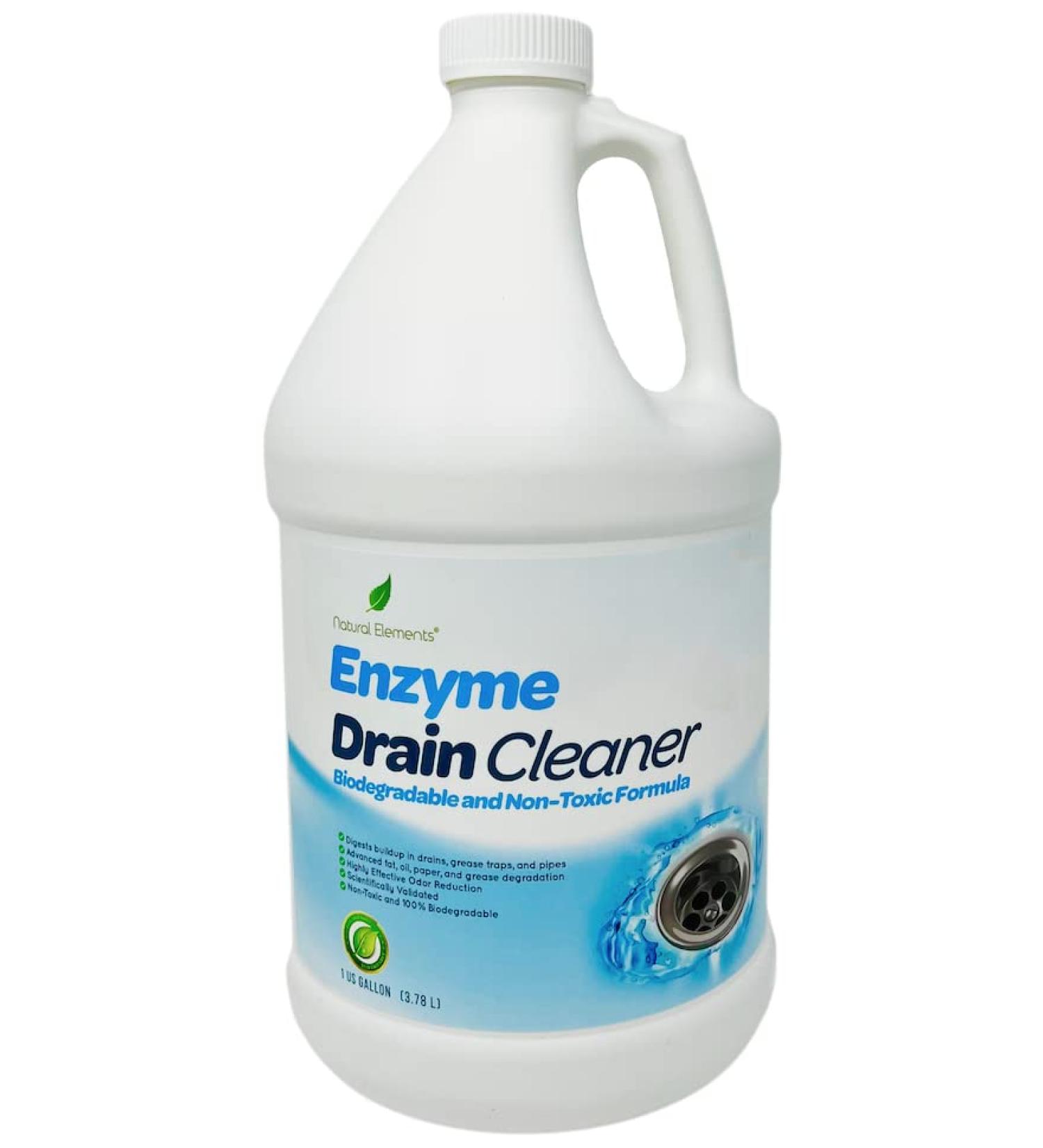 Natural Elements Enzyme Drain Cleaner | 1 Gallon - Digest Grease Fats & Paper Buildup in Drains Septic Tanks & Pipes | Eco-Friendly Solution for Home & Commercial Use - Buy Online on GoSupps.com