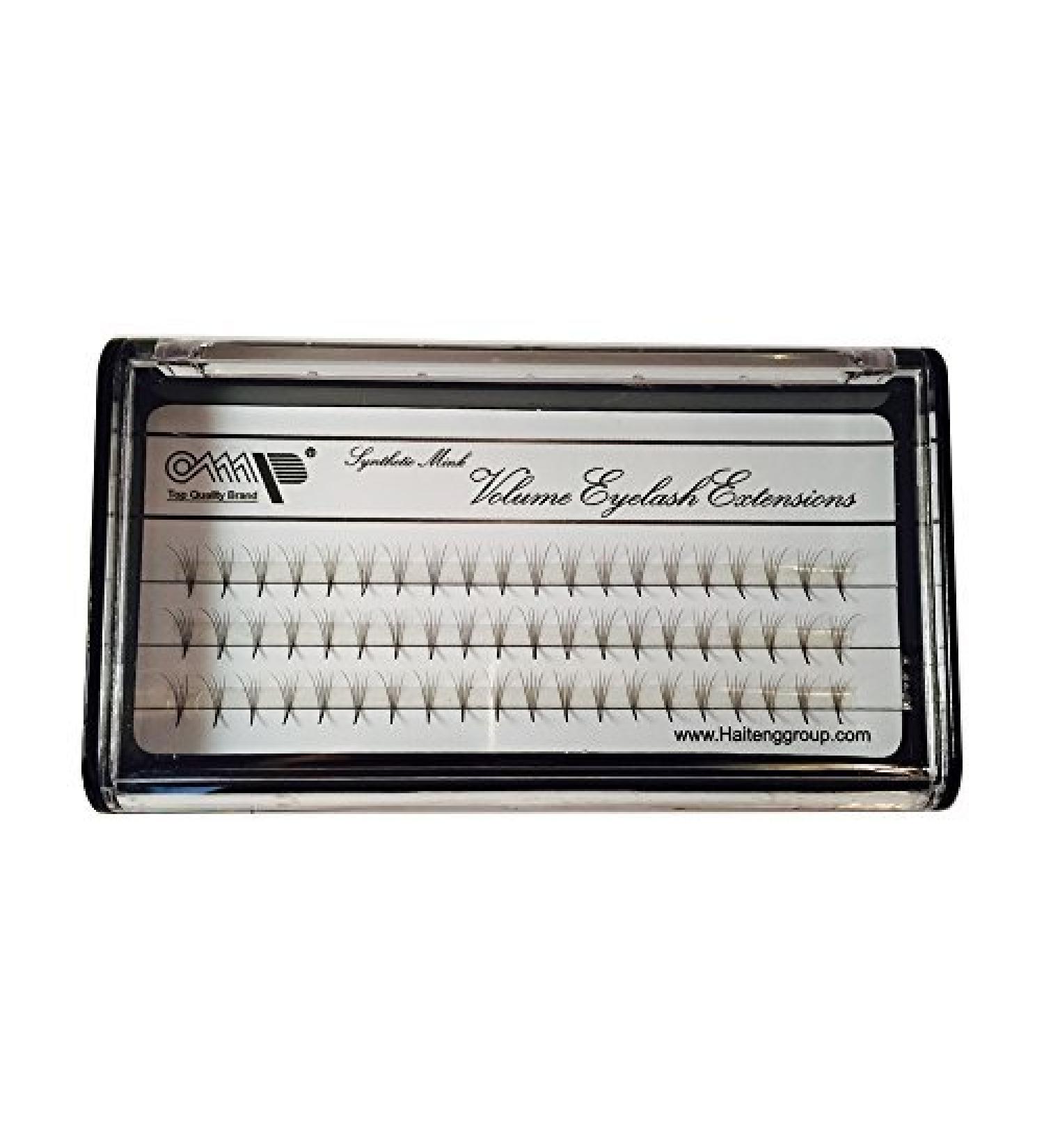 5D Volume Synthetic Mink Eyelash Extension-D curl/ 0.07 Thickness/8mm-15mm 6 size/60 Clusters per Tray (13mm)