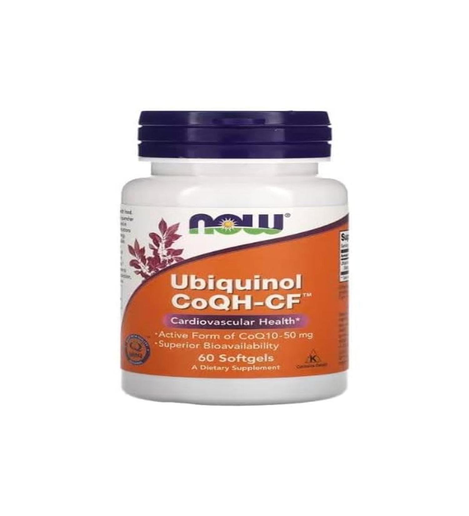 Now Foods Ubiquinol CoQ10 50mg - Premium Antioxidant Support | 60 Capsules - Shop Internationally - Buy Online on GoSupps.com