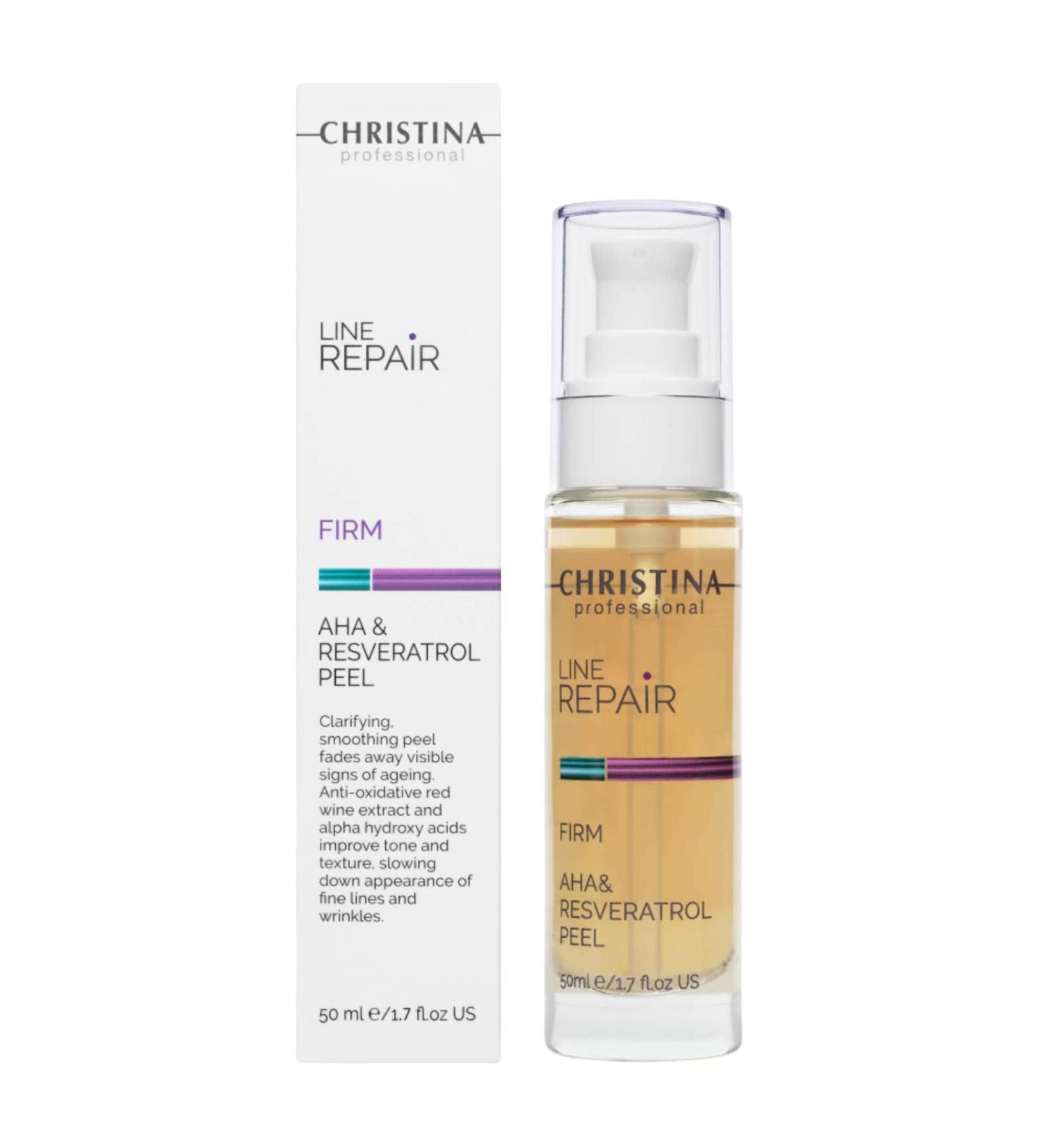 Christina Line Repair Advanced AHA & Resveratrol Facial Peeling with Glycolic Acid | Skin Renewal Exfoliation and Rejuvenation | Moisture Saturation and Skin Smoothing 75ml - Buy Online on GoSupps.com
