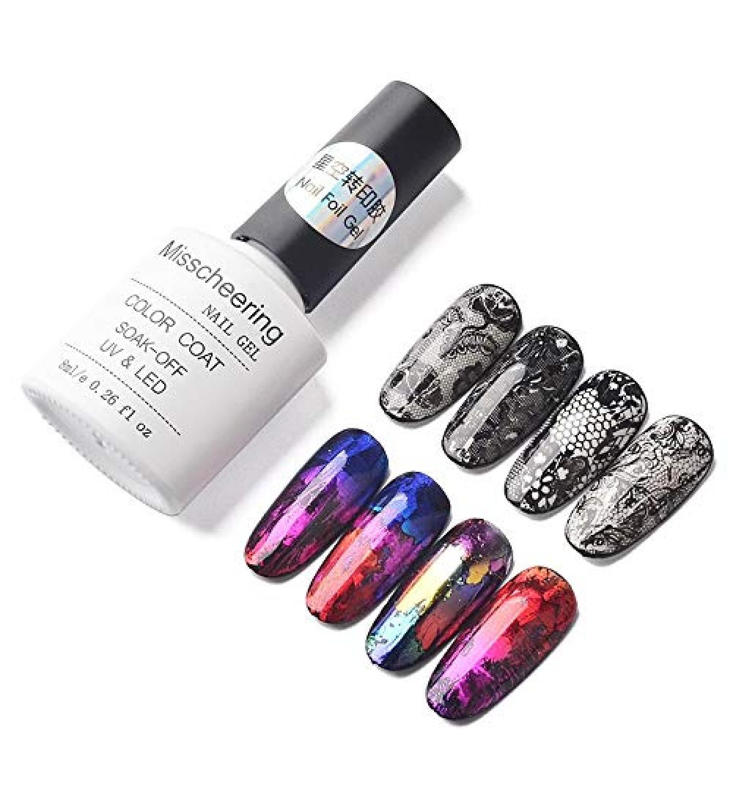 8Ml Nail Foil Gel Color Coat Nail Gel Starry Sky Sticker Adhesive Glue Soak Off Uv&led Nail Art Tool Nail Art Accessory - Buy Online on GoSupps.com