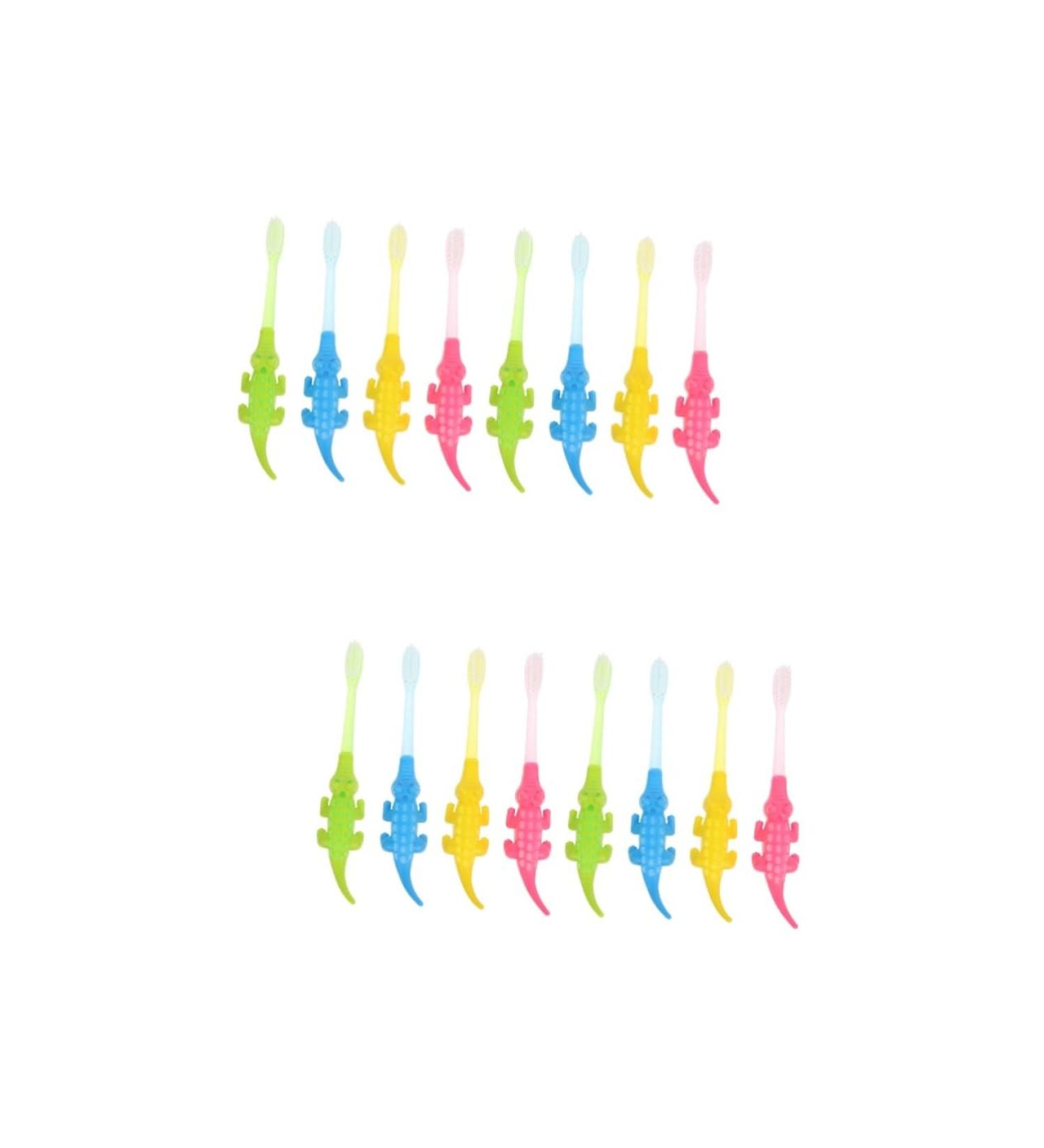 Mobestech 16-Piece Crocodile Children's Toothbrush Set - Soft Training Brushes for Kids - Cartoon Design for Gentle Teeth Cleaning - Buy Online on GoSupps.com