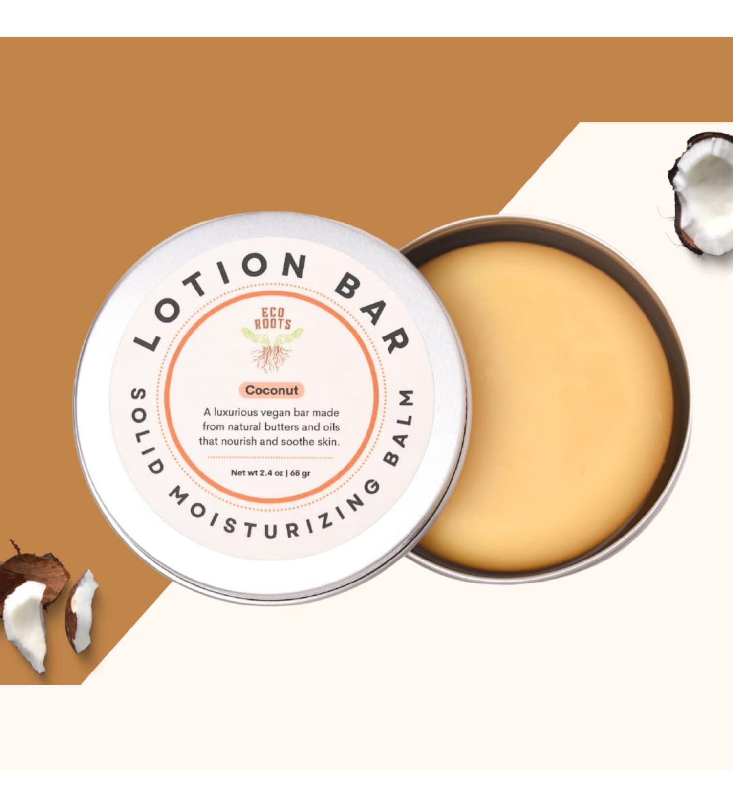 ECO ROOTS Lotion Bar Waterless Lotion Bar Solid Lotion Natural Ingredients - 2.4 Oz - Buy Online on GoSupps.com