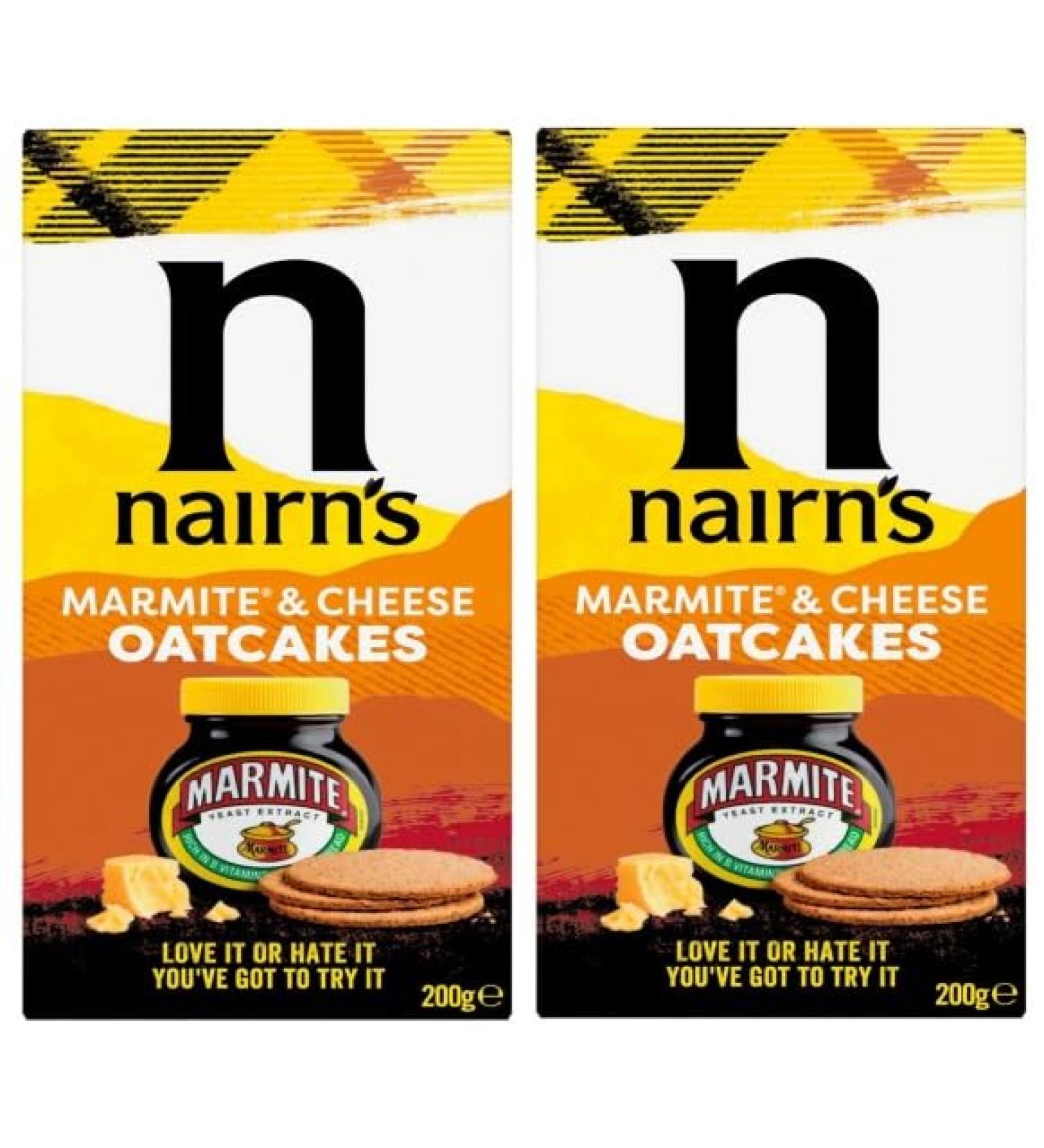 Marmite & Cheese Oatcakes 200g x2 | deliciously iconic flavours of Marmite and cheese - Buy Online on GoSupps.com