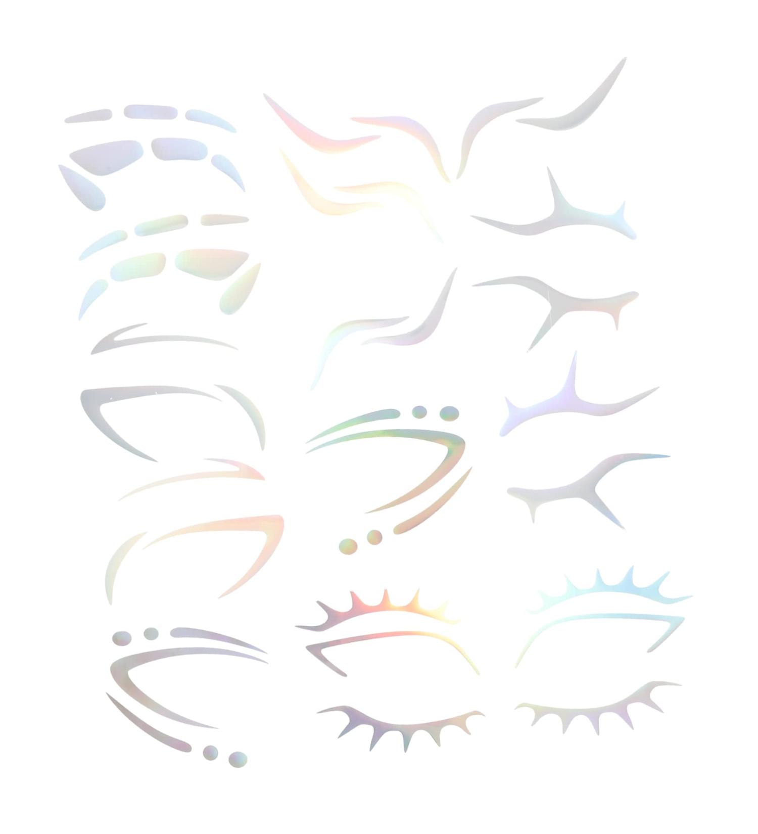  Beatifufu Non-Permanent Eye Makeup - Pack of 6 Stickers for Face Eyeliner and Eyebrows - Skin-Friendly - Ideal for Parties - Buy Online on GoSupps.com