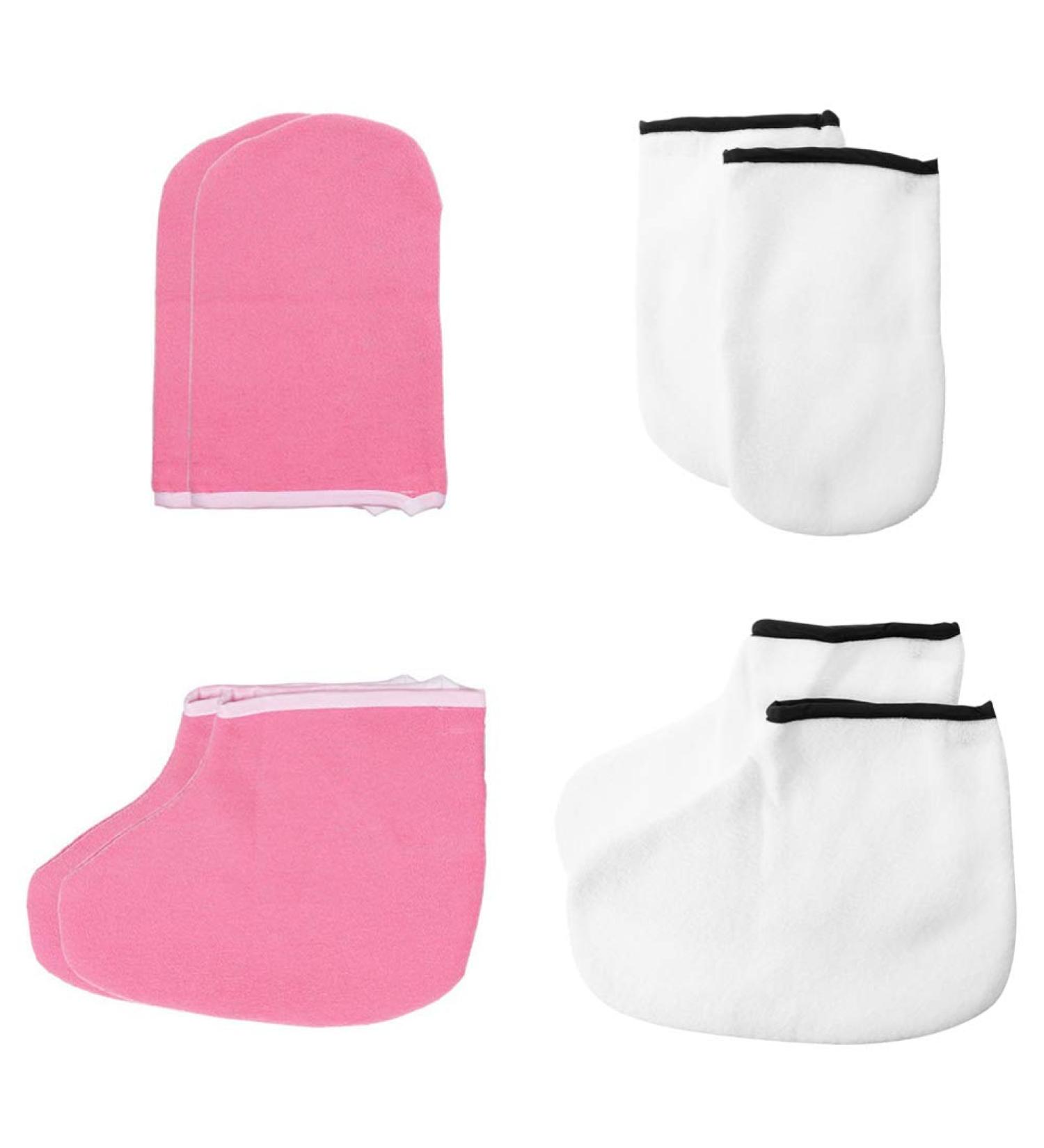 4 Pairs Moisturizing Hand & Foot Masks | Paraffin Wax Gloves for Soft Skin | International Shipping Available - Buy Online on GoSupps.com