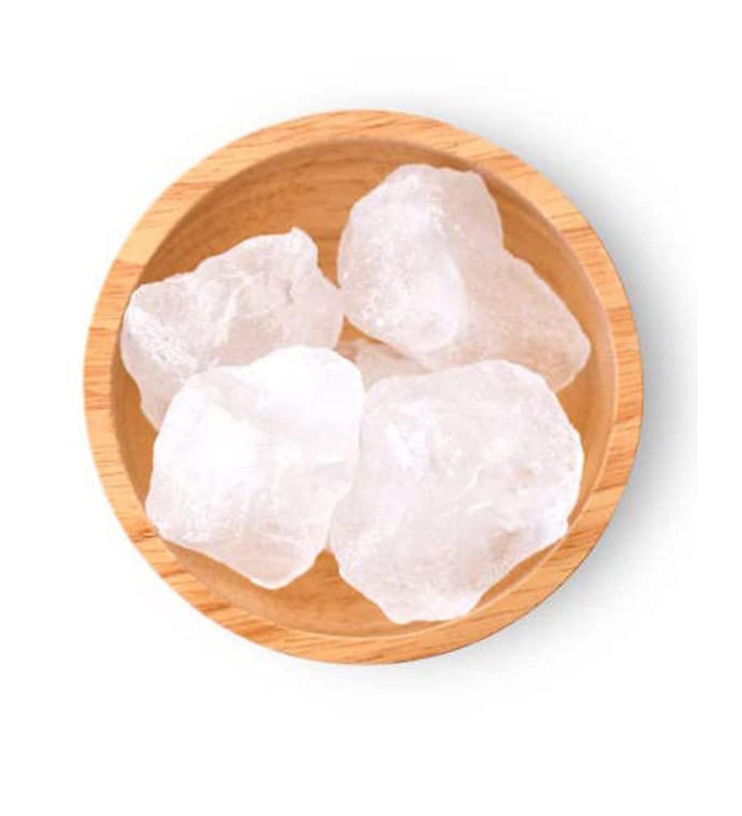 Buy AnNafi Alum Stone Block - Natural White Alum Crystal Rock & Shaving Stone Antiperspirant (250g) - International Shipping Available - Buy Online on GoSupps.com