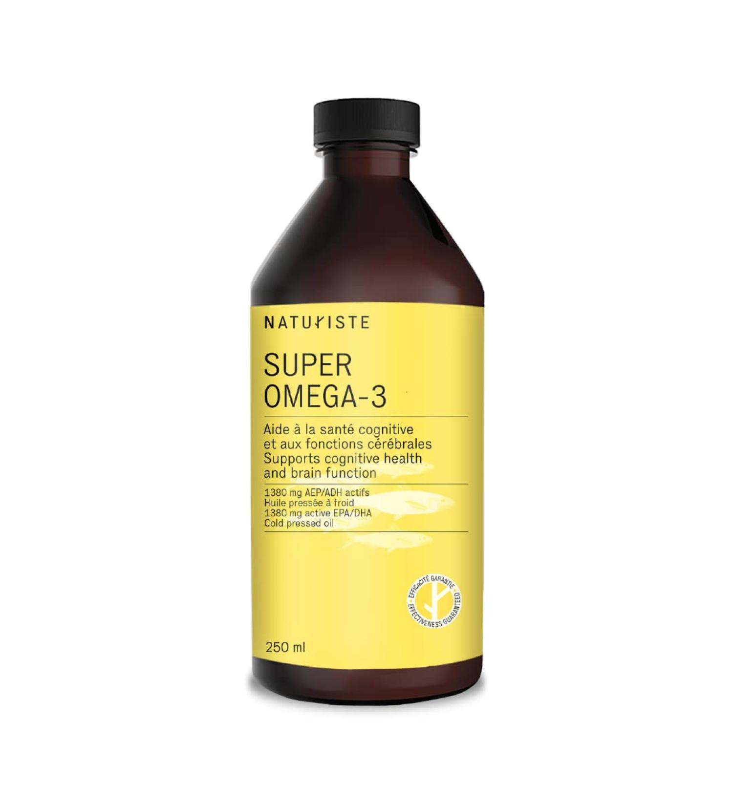 Super Omega 3 - Liquid - EPA and DHA supplement - Fish Oil supplement - Supports Heart Brain Joint Health - Orange flavor - 250ml - Buy Online on GoSupps.com