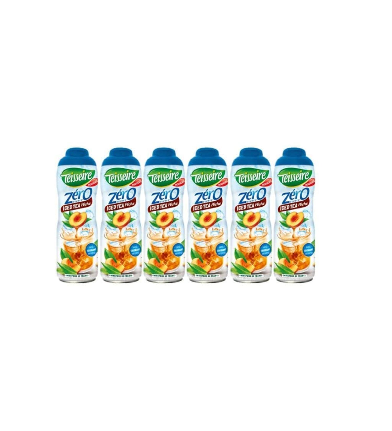 Pack of 6 syrups of ICE TEA PEACH 0% SUGAR 6X0.6 L