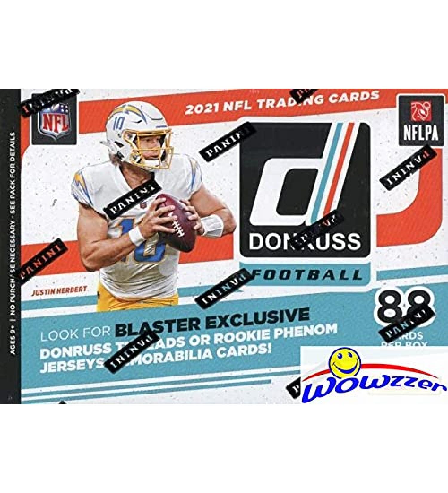 2021 Panini DONRUSS Football EXCLUSIVE HUGE Factory Sealed Retail Box with 88 Cards! Look Rookies & Autos of Mac Jones, Trevor Lawrence, Justin Fields, Zach Wilson, Trey Lance & Many More! WOWZZER!