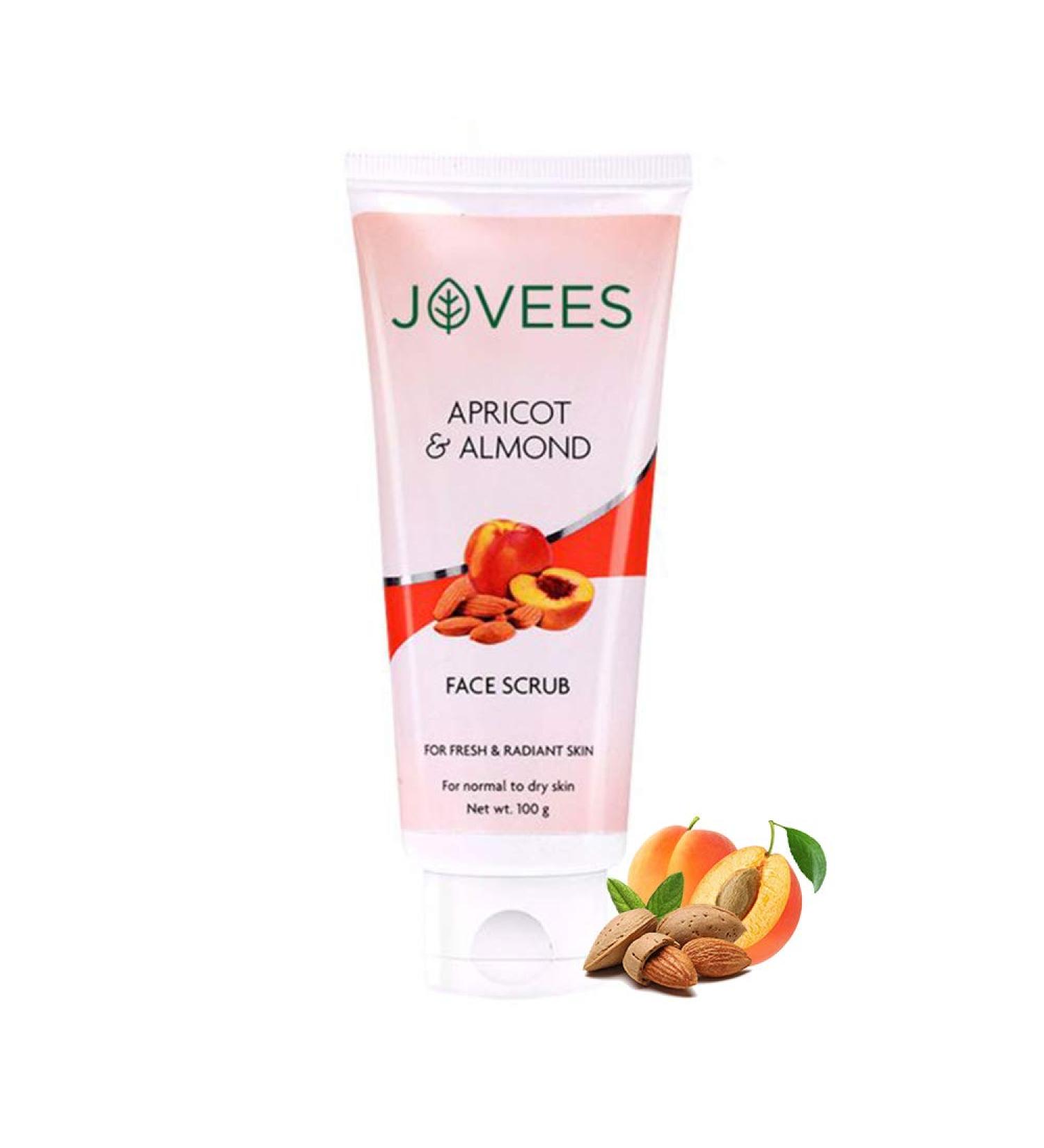 Jovees Facial Scrub - Apricot & Almond 100g - Natural Exfoliating Face Wash for Radiant Skin - International Shipping - Buy Online on GoSupps.com