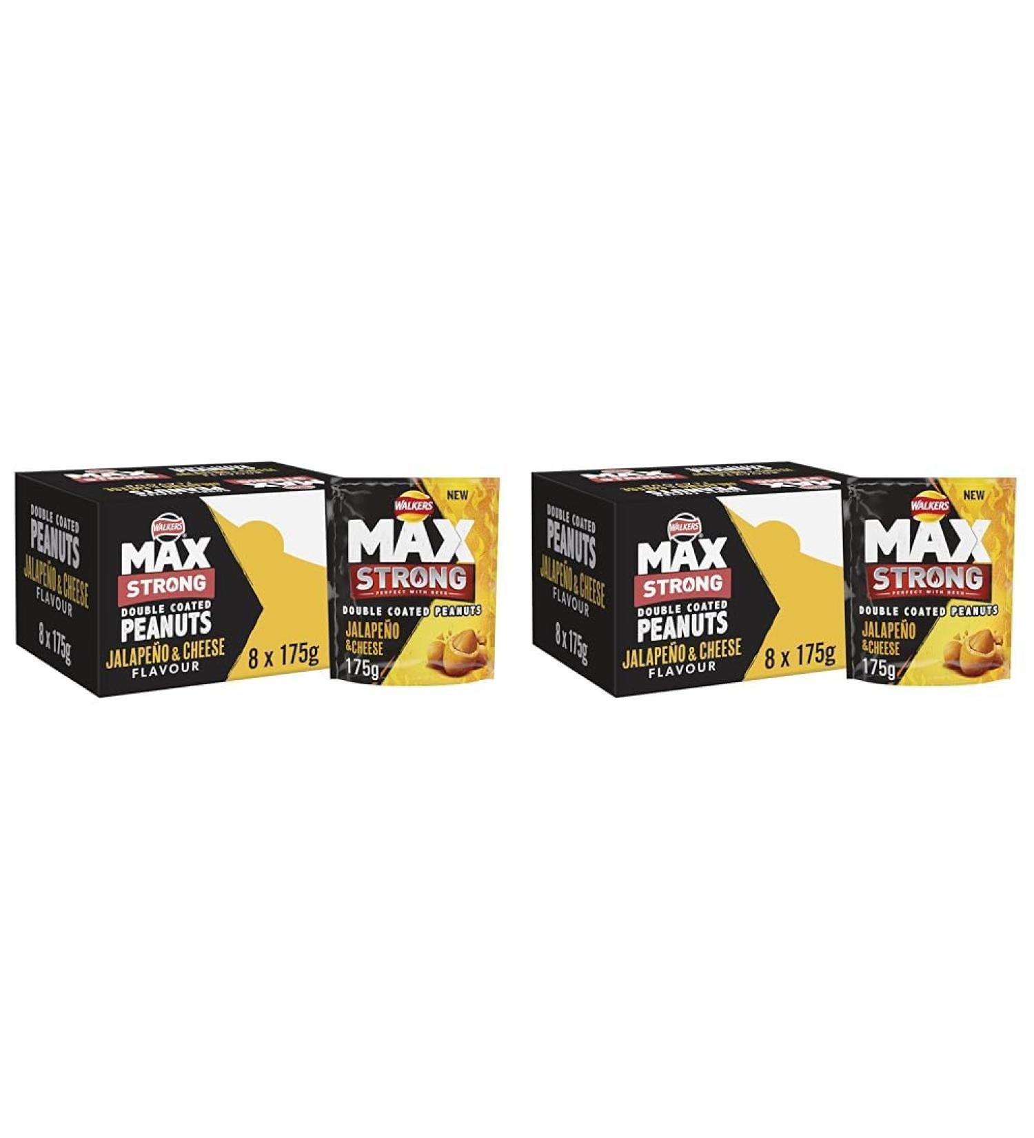 Walkers Max Strong Jalape o & Cheese Sharing Double Coated Peanuts 175g (Case of 8) Yellow (Pack of 2) 175 g (Pack of 16) - Buy Online on GoSupps.com