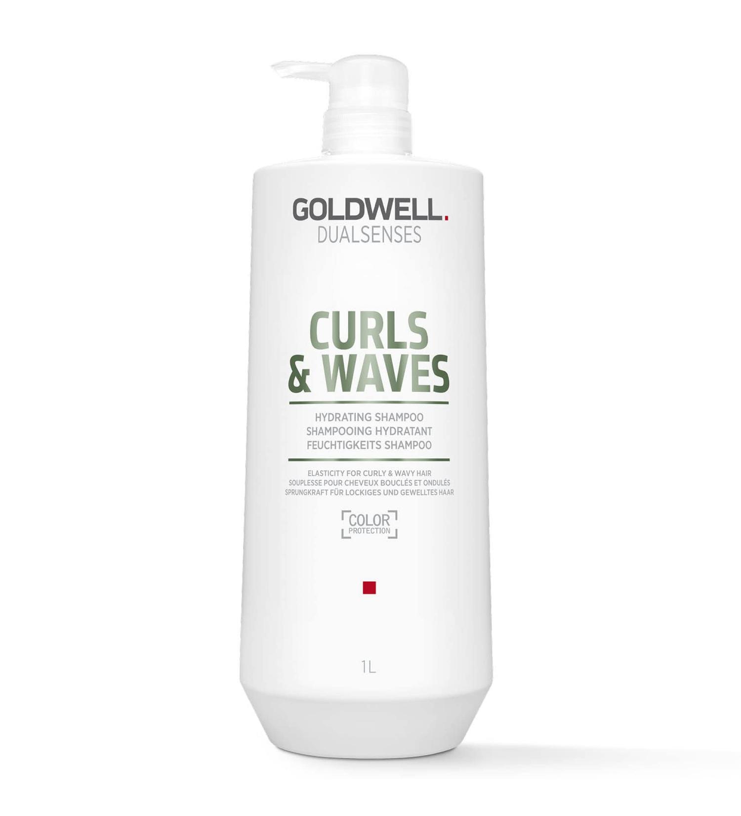 Goldwell Dualsenses Curls and Waves Hydrating Shampoo 33.8 Fl Oz - Moisturizing Formula for Defined Curls (1 Pack) - Buy Online on GoSupps.com