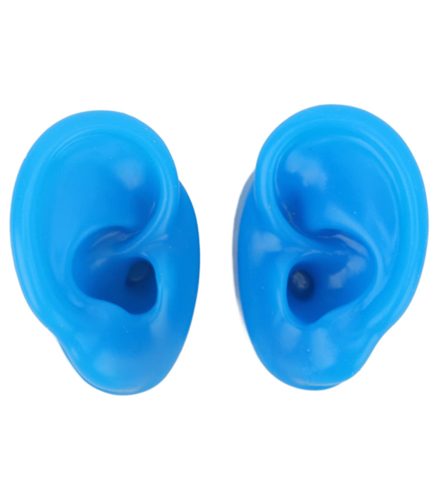 Soft Silicone Ear Model Pair for Demonstration & Teaching - Flexible Ear Piercing Tool- 18x23cm - Buy Online on GoSupps.com