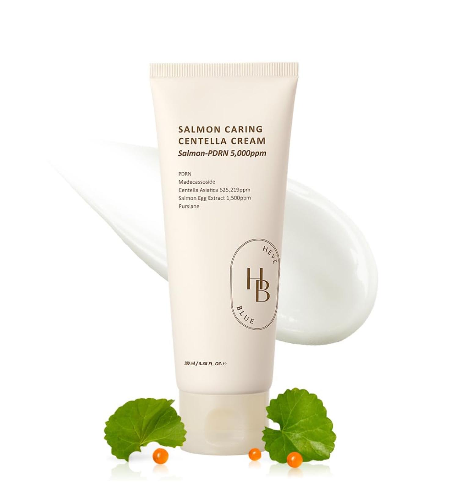 Salmon Caring Centella Cream - Salmon PDRN Salmon Egg Extract Centella Madecassoside Improve Skin Moisture Loss Restore and Rejuvenate Low Irritation Korean Skincare Valentine Gift - Buy Online on GoSupps.com