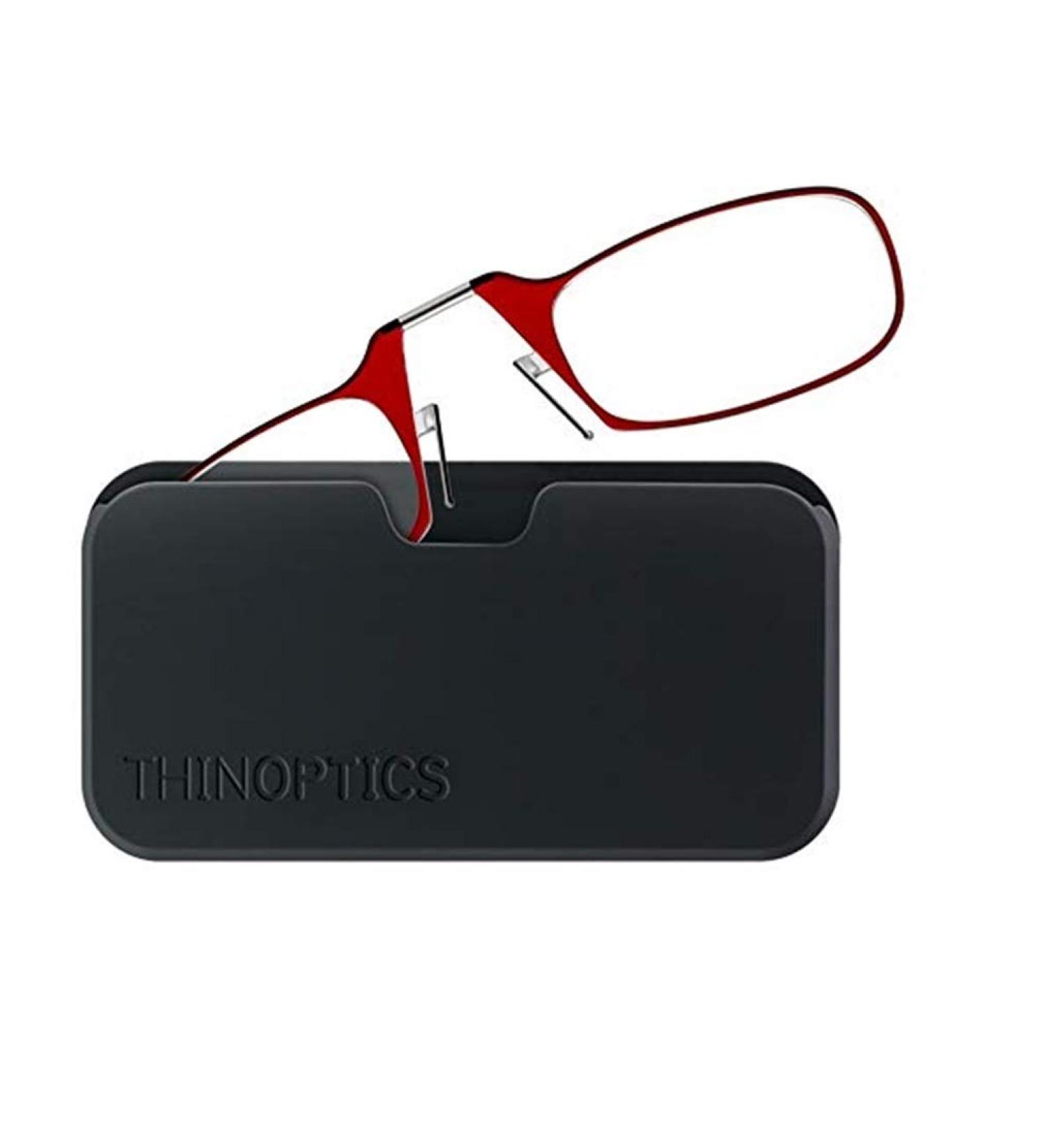 Shop Thinoptics Folding Reading Glasses - Universal Compact Design | Flex-Fit Technology | Dioptries 1.00 1.50 2.00 2.50 | Stylish Reading Aid for Men & Women in Red - Buy Online on GoSupps.com