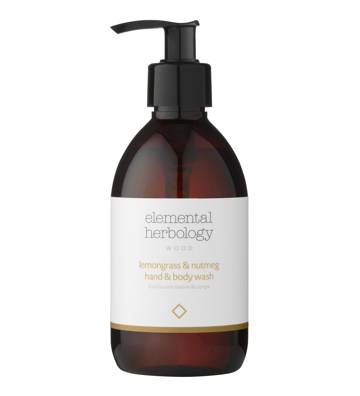 Elemental Herbology Lemongrass & Nutmeg Aromatherapy Body Wash - SLS-Free Rejuvenating Daily Cleanser - 9.8 Fl Oz - International Shipping Available - Buy Online on GoSupps.com